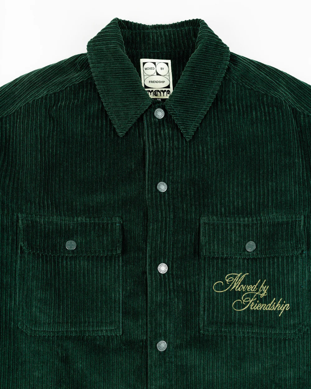 Veste "Looks Like Sherpa" en velours côtelé vert doublée sherpa - Ementa
