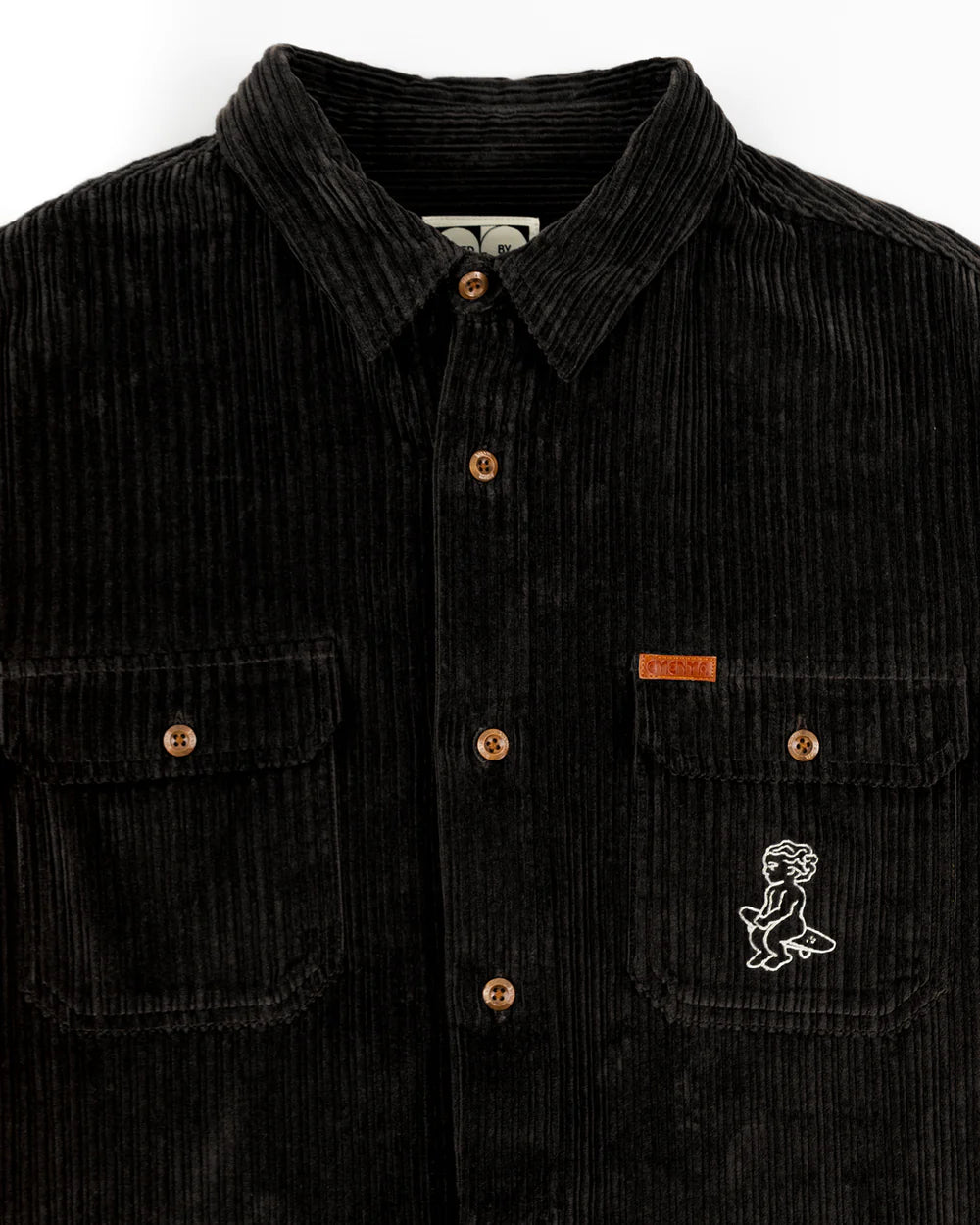 Surchemise en velours côtelé noir Ikon Cord Shirt – Ementa