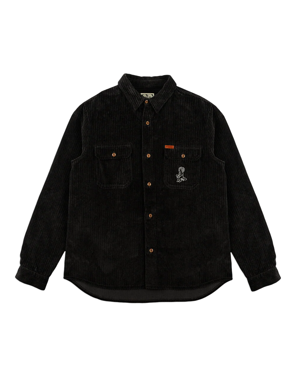 Surchemise en velours côtelé noir Ikon Cord Shirt – Ementa