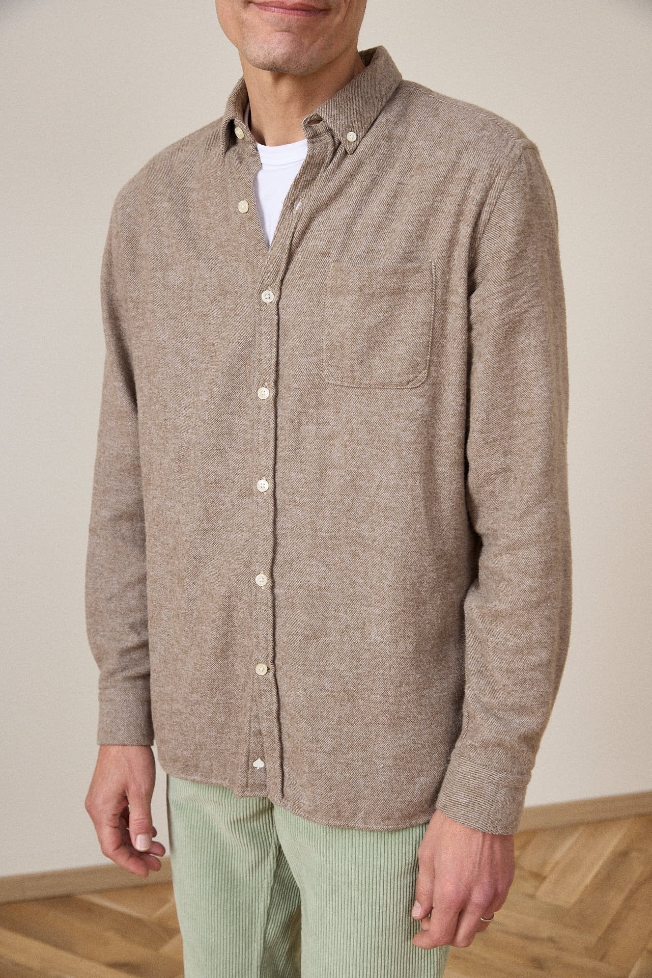 Chemise en flannelle Java Beige - JAQK