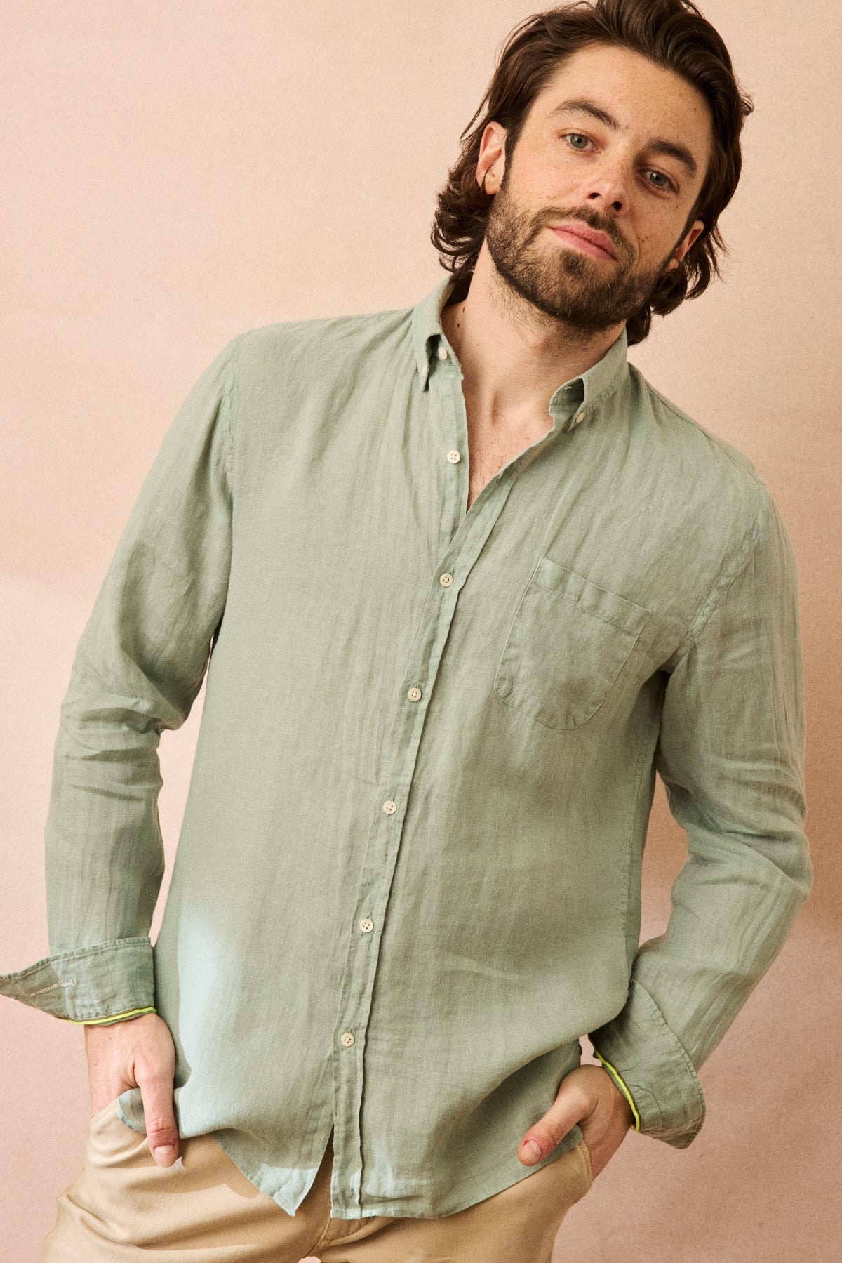 Chemise en lin Bali Vert clair JAQK