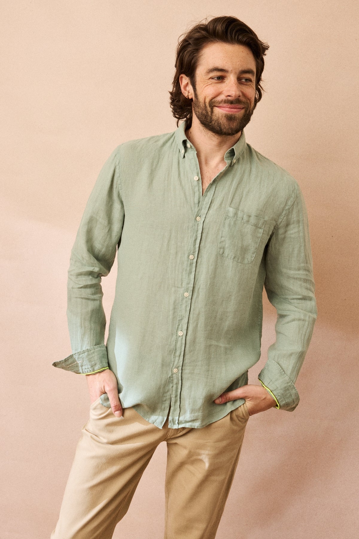 Chemise en lin Bali Vert clair JAQK