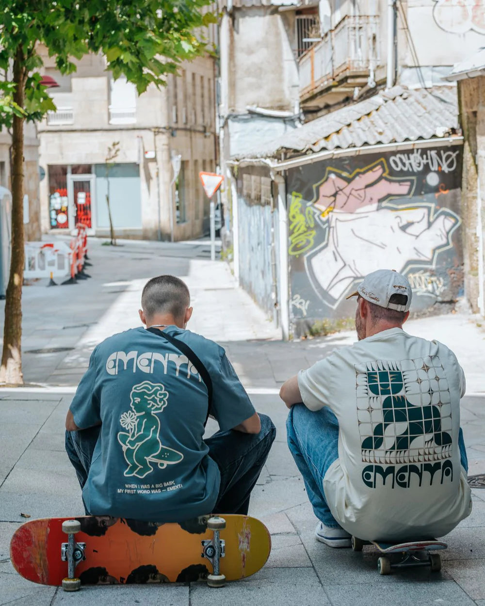 T-shirt First Word Gris - Ementa