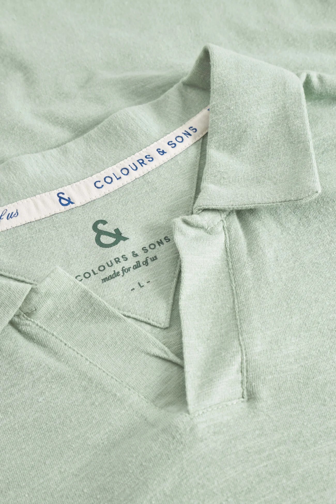 Polo en lin homme Colours and Sons Lime – Coupe Regular