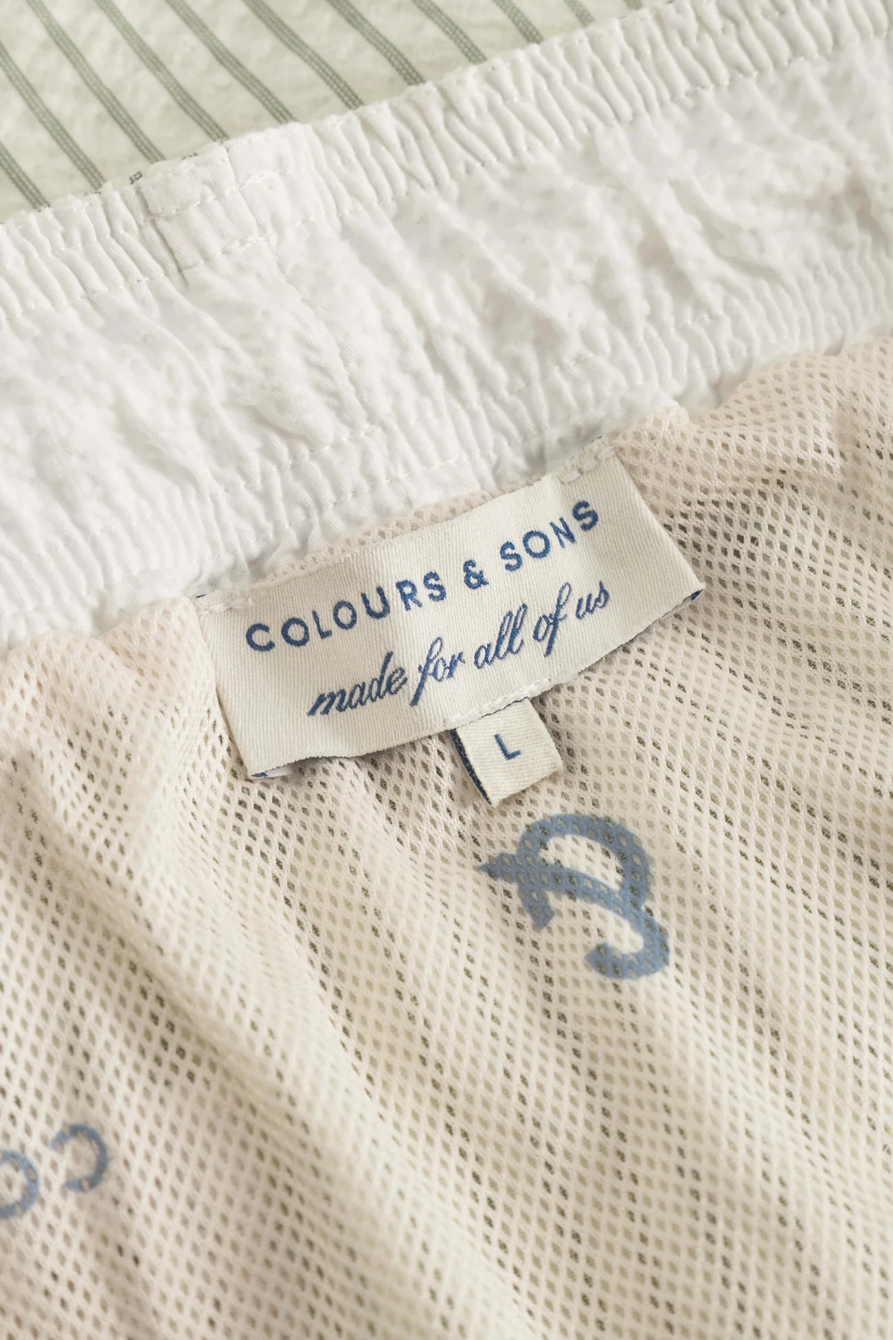 Maillot de bain homme Colours and Sons – Seersucker rayé Wasabi