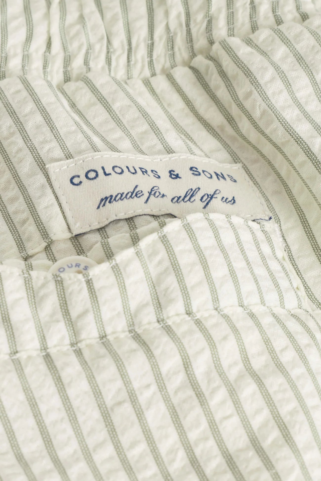 Maillot de bain homme Colours and Sons – Seersucker rayé Wasabi