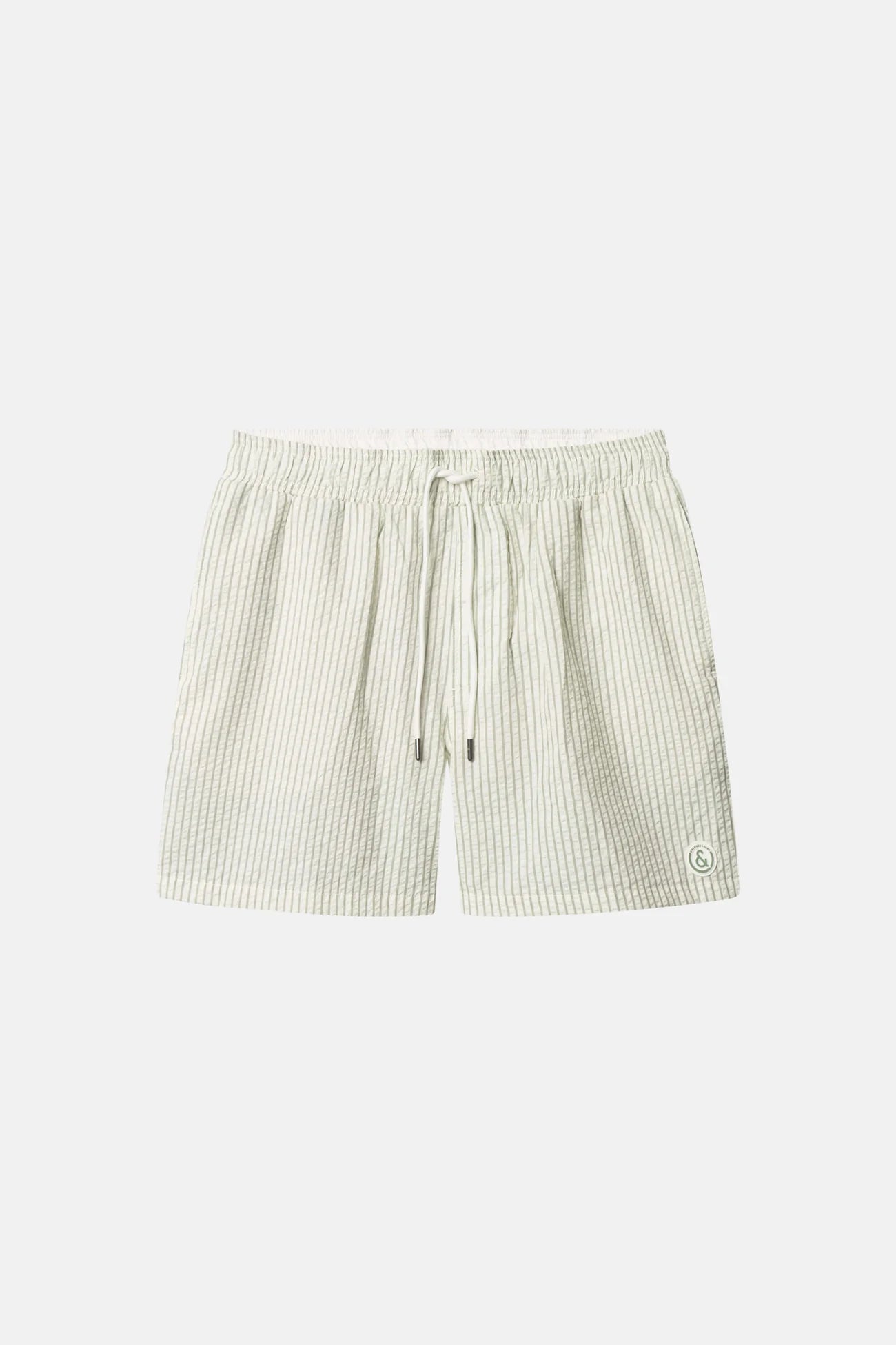 Maillot de bain homme Colours and Sons – Seersucker rayé Wasabi