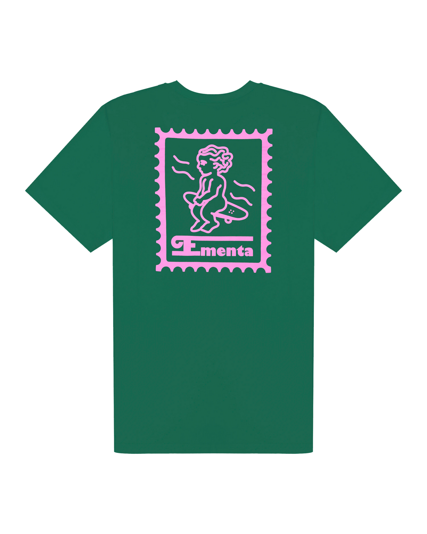 T-shirt Ikon Stamp Evergreen/Rose – Ementa