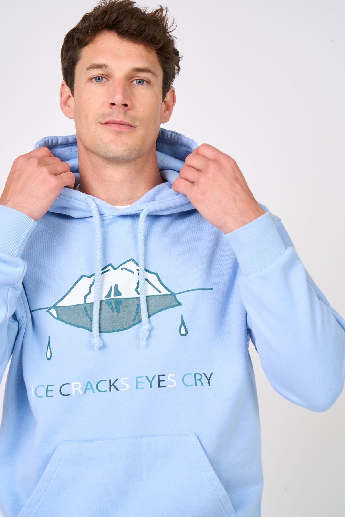 Hoodie Iceberg Bleu clair Mangrose