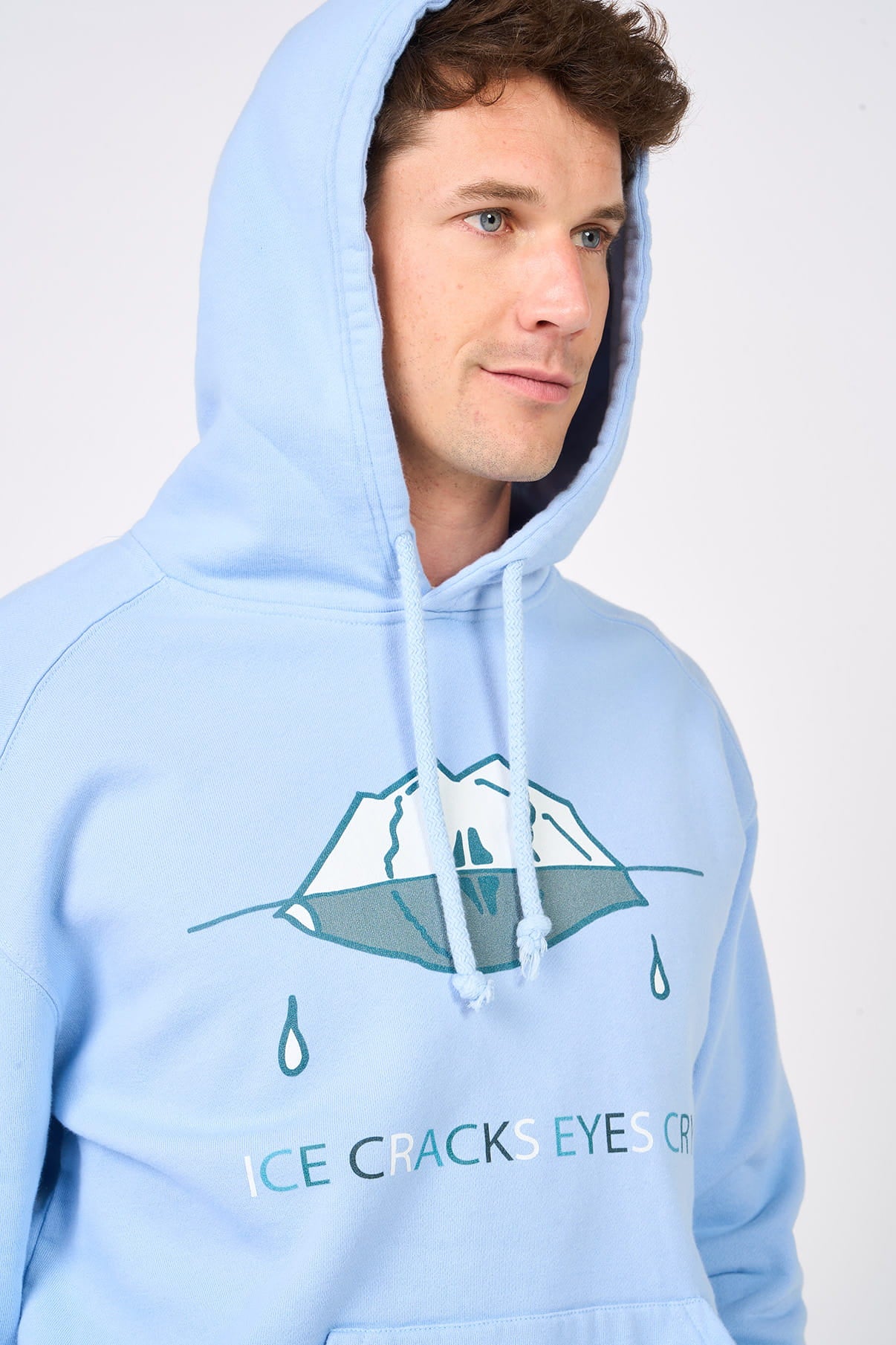 Hoodie Iceberg Bleu clair Mangrose