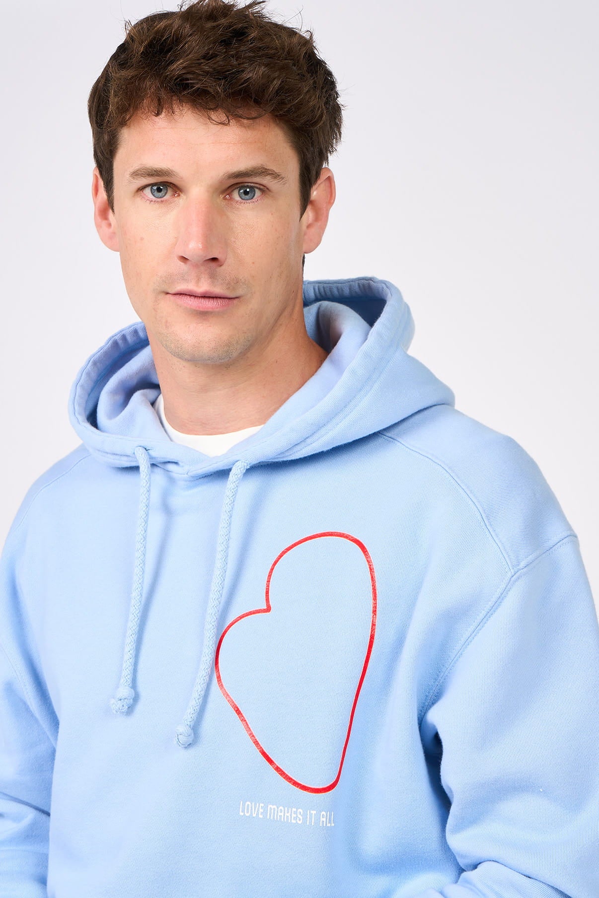 Hoodie coeur Love Makes it all Mangrose
