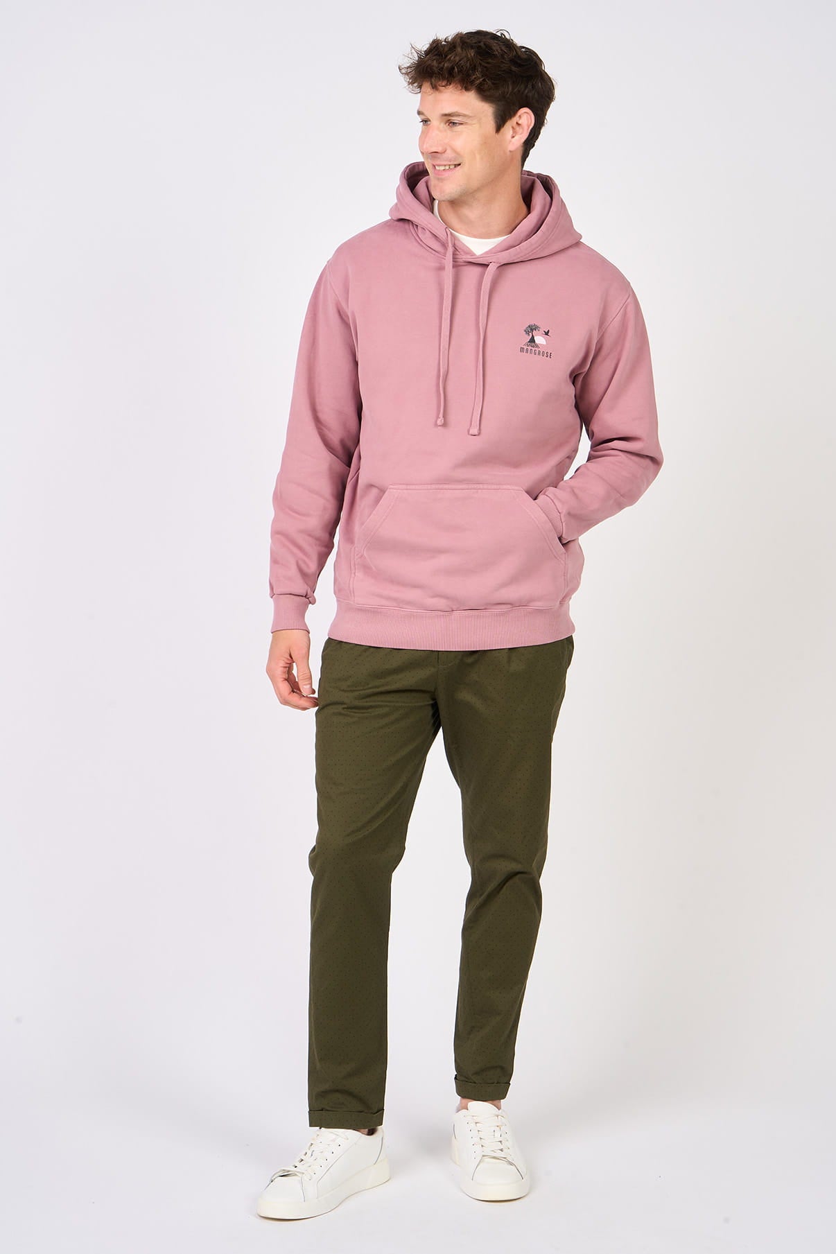 Hoodie vieux rose logo - Mangrose
