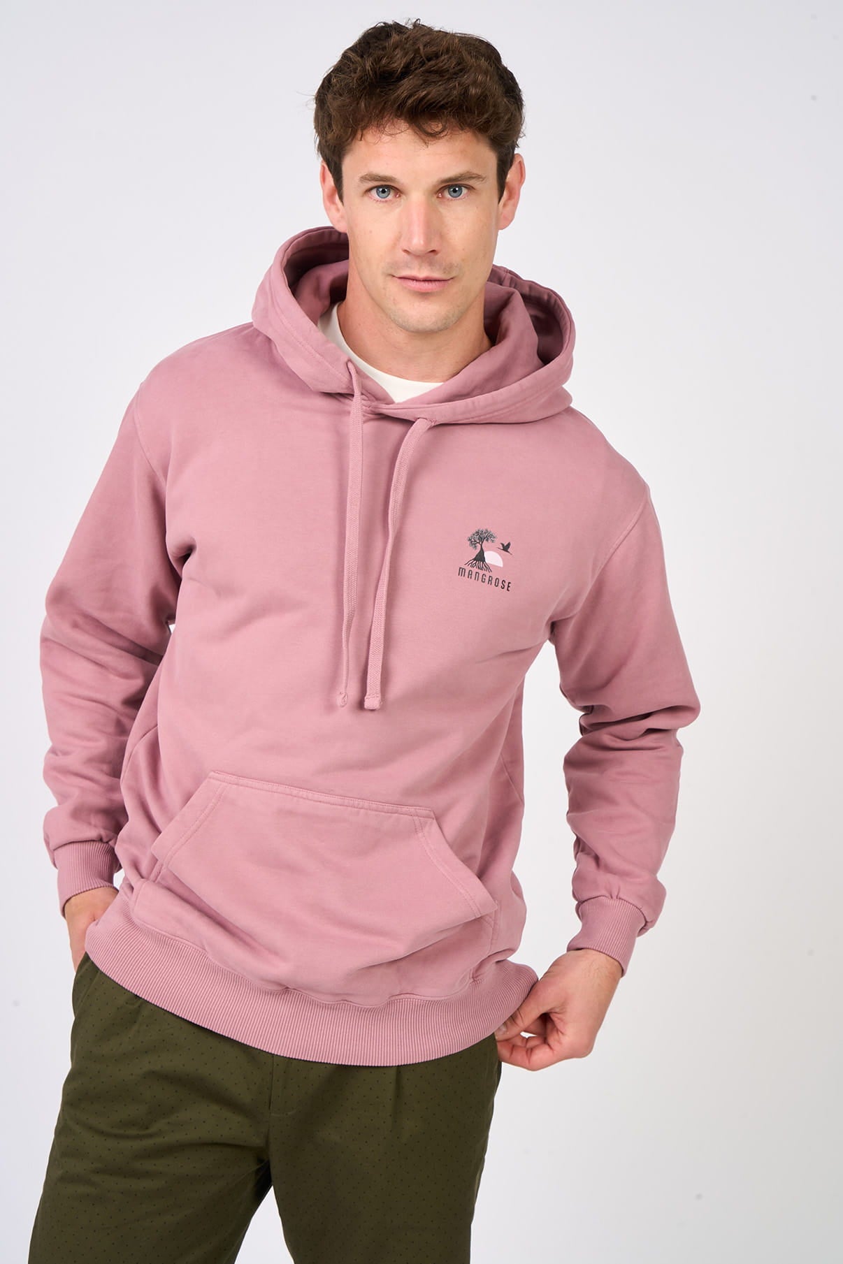Hoodie vieux rose logo - Mangrose