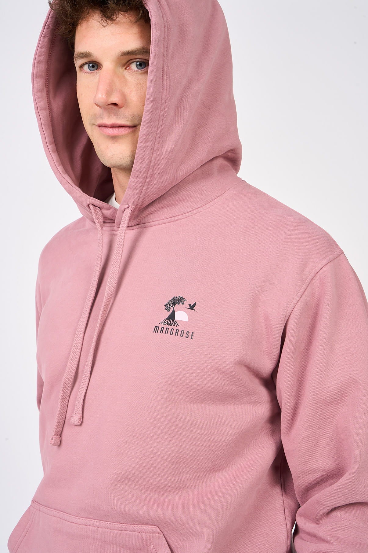 Hoodie vieux rose logo - Mangrose