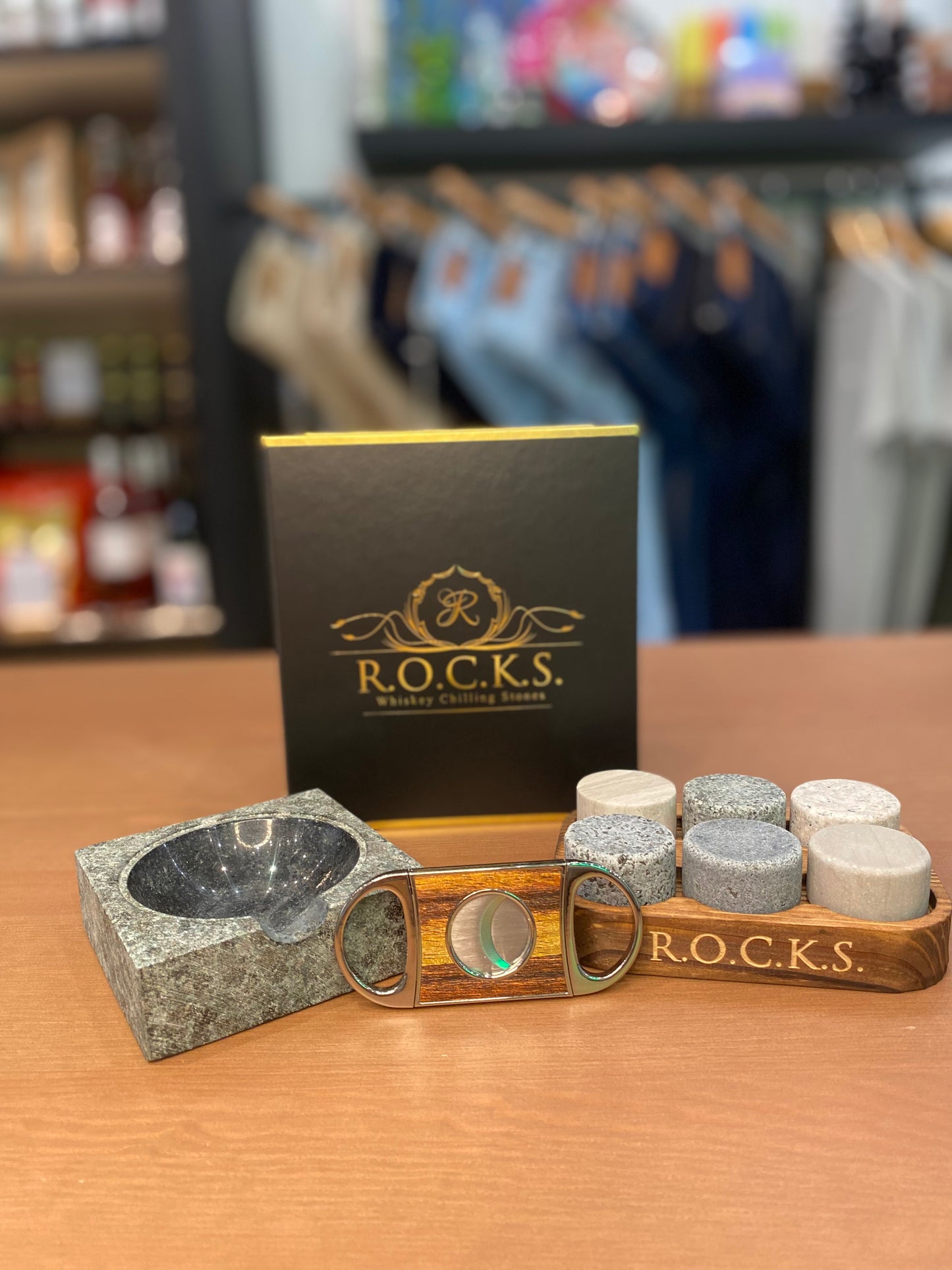 Coffret Cigare et Pierres à Whisky ROCKS