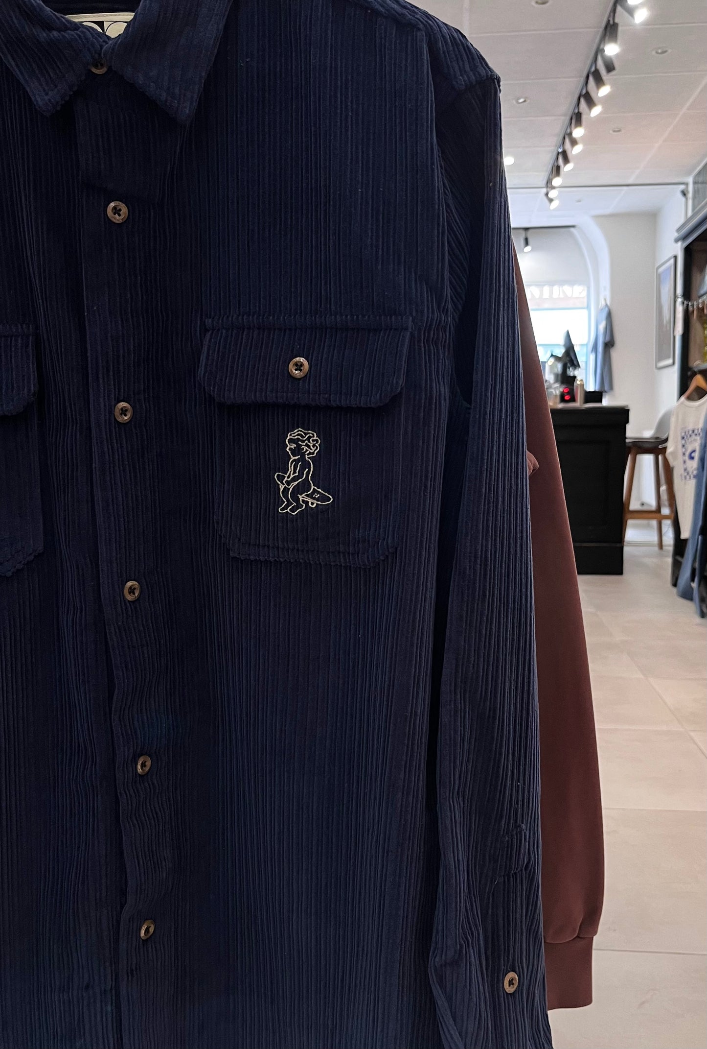 Surchemise en velours côtelé blue Ikon Cord Shirt – Ementa
