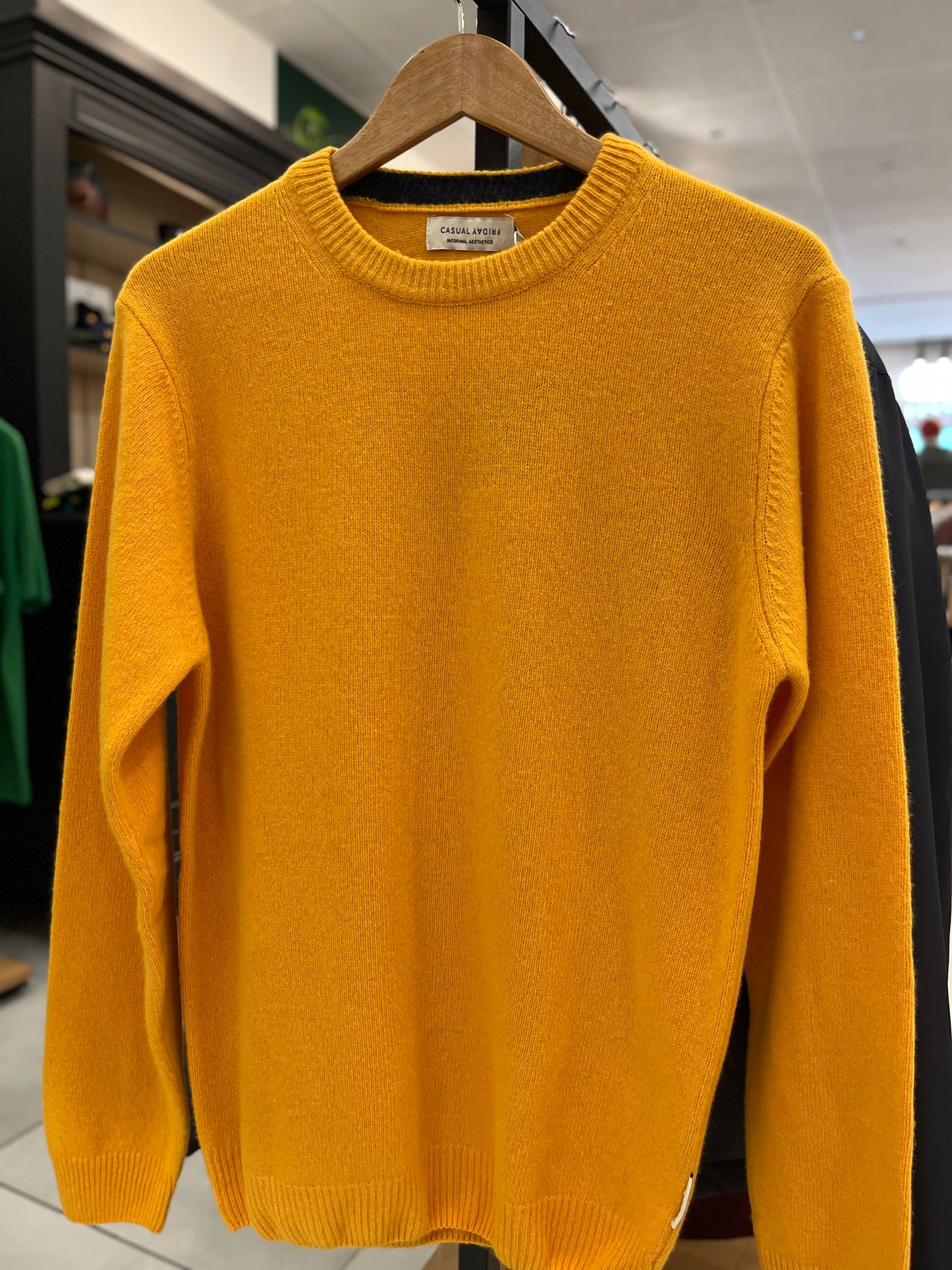 Pull en laine crewneck jaune - Casual Friday