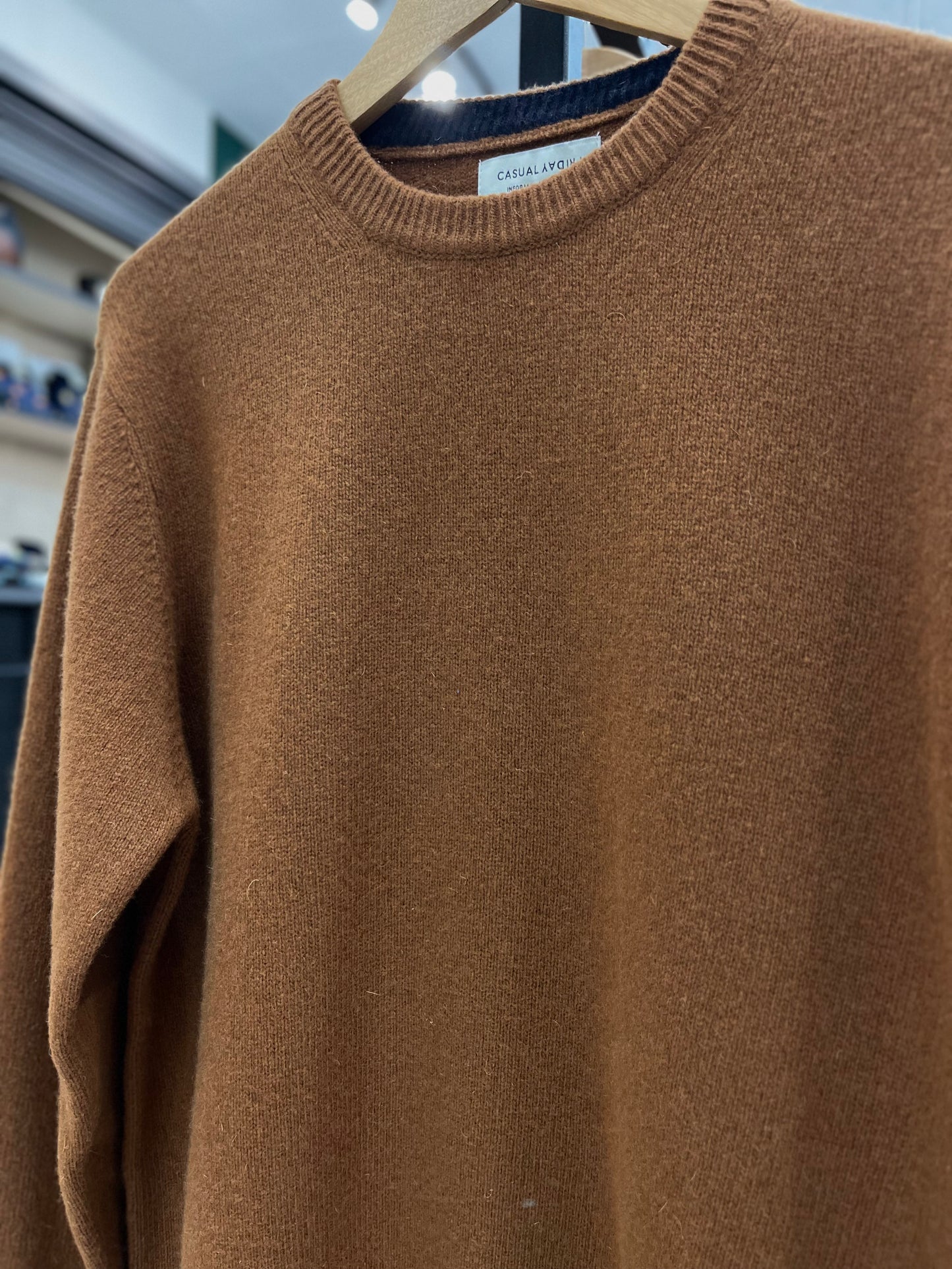 Pull en laine Crewneck Marron - Casual Friday