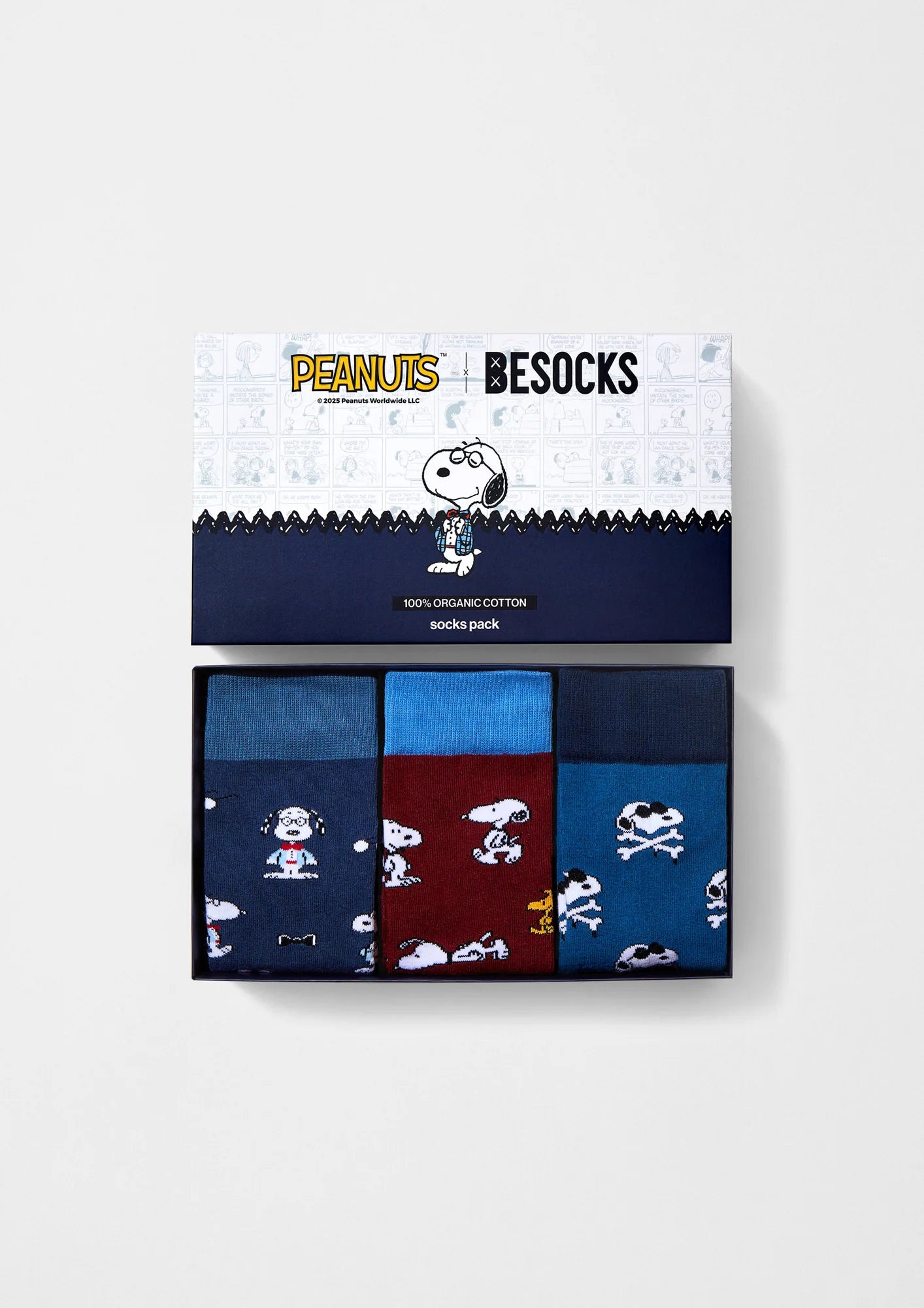 Coffret de trois chaussettes Snoopy - Peanuts x BeSocks