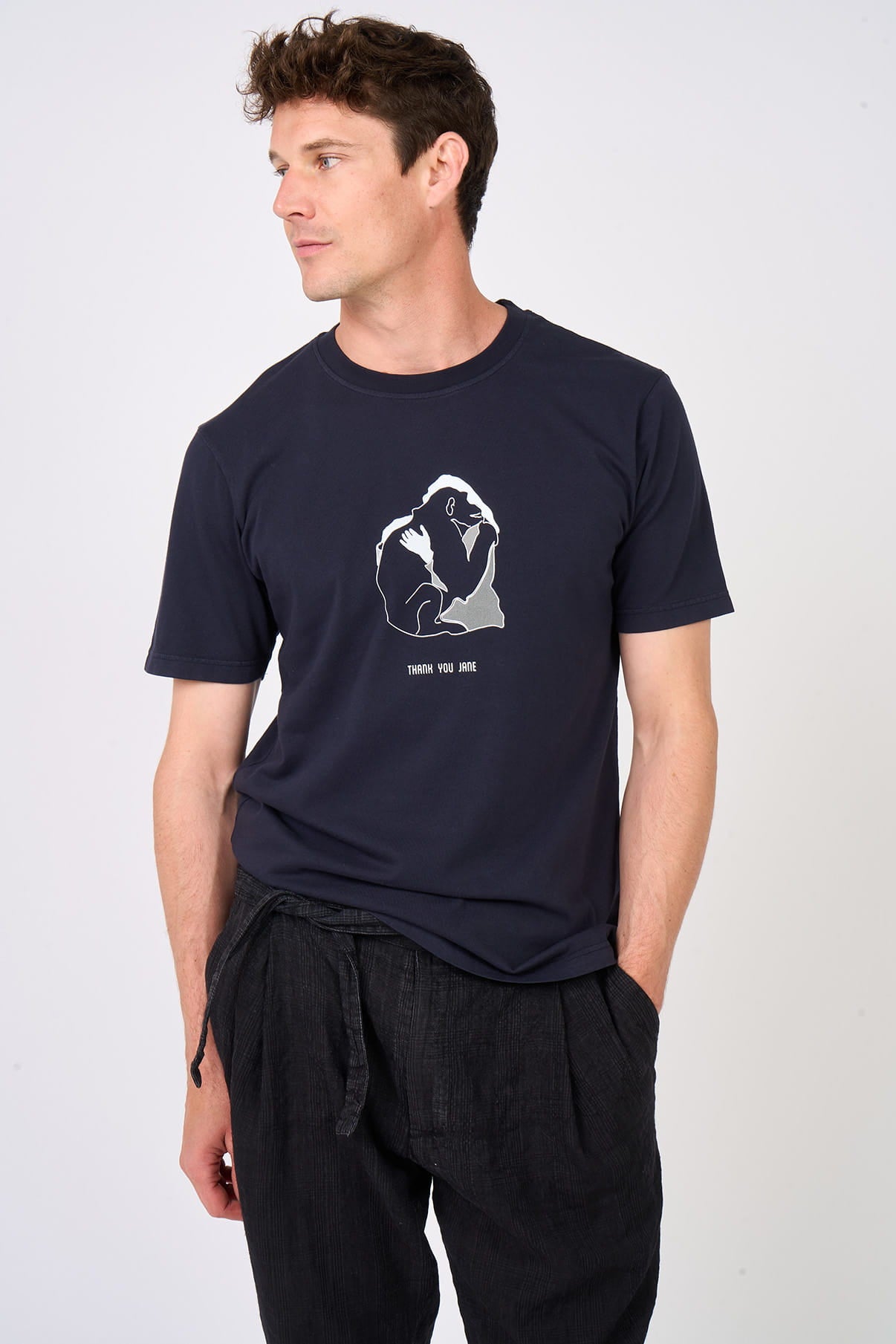 T-shirt Thank You Jane Navy Mangrose