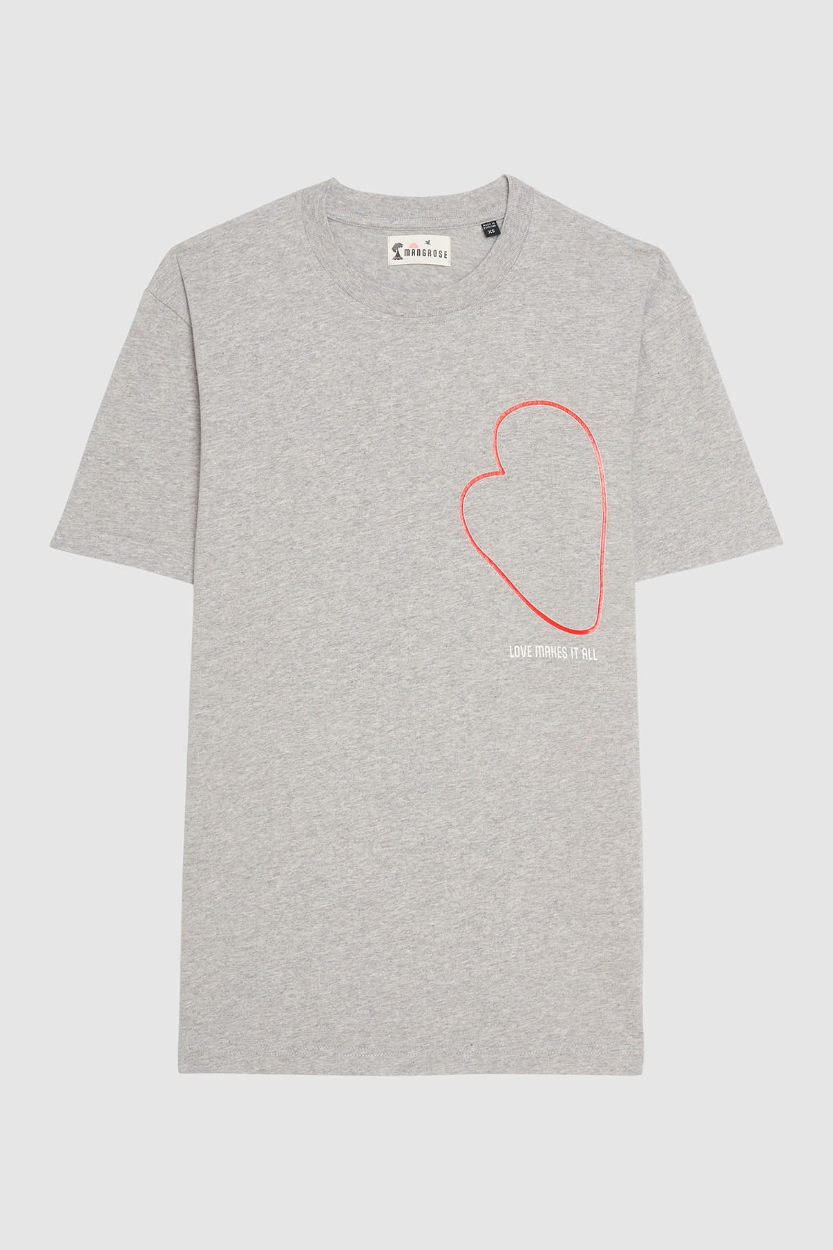 T-shirt Coeur Love Makes It All Mangrose
