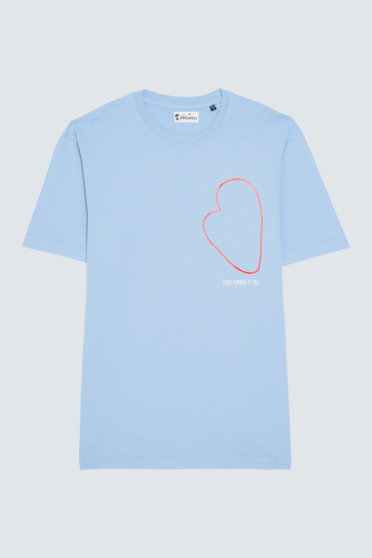 T-shirt Coeur Love Makes It All Mangrose