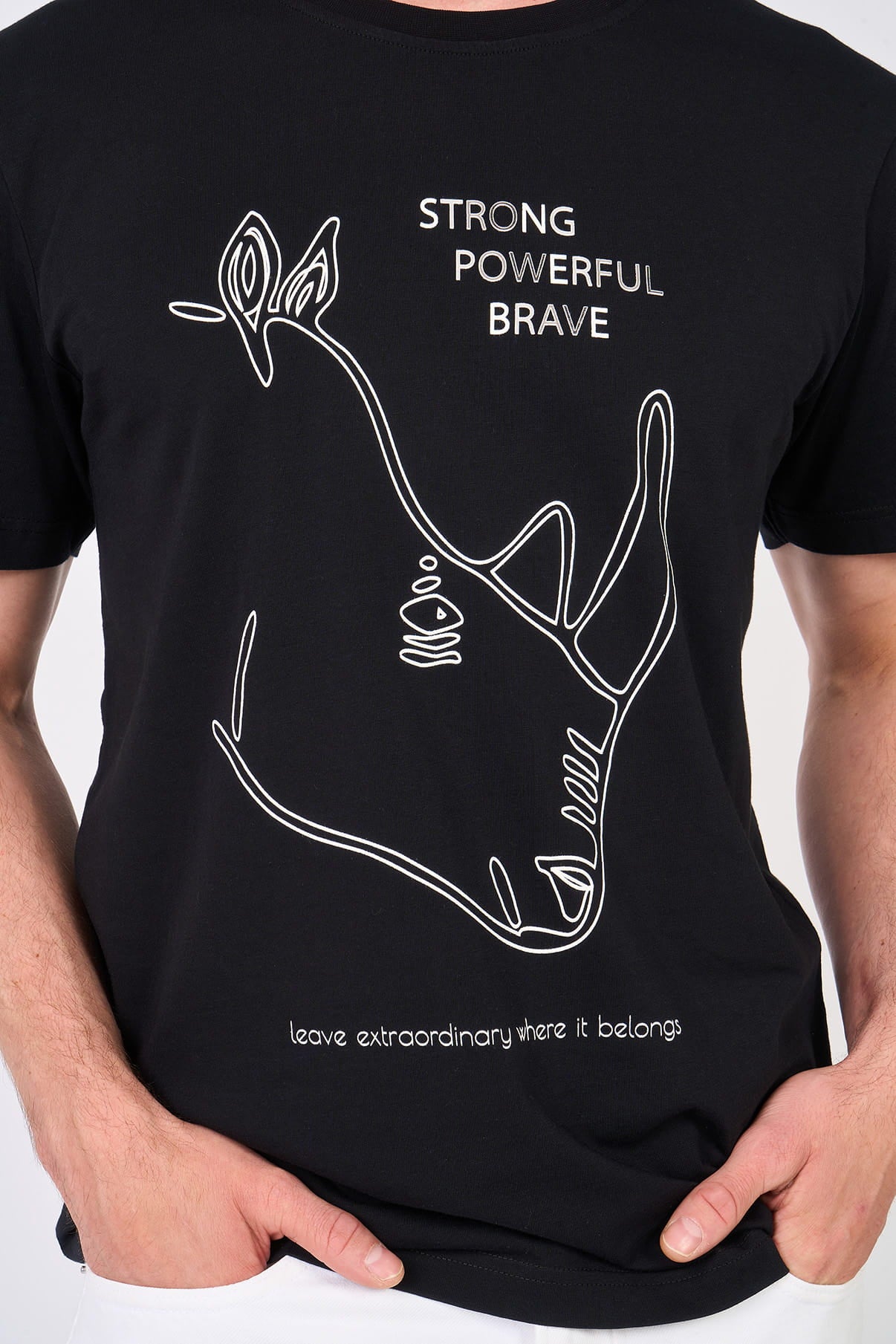 T-shirt Rhino Trhibla Noir - Mangrose