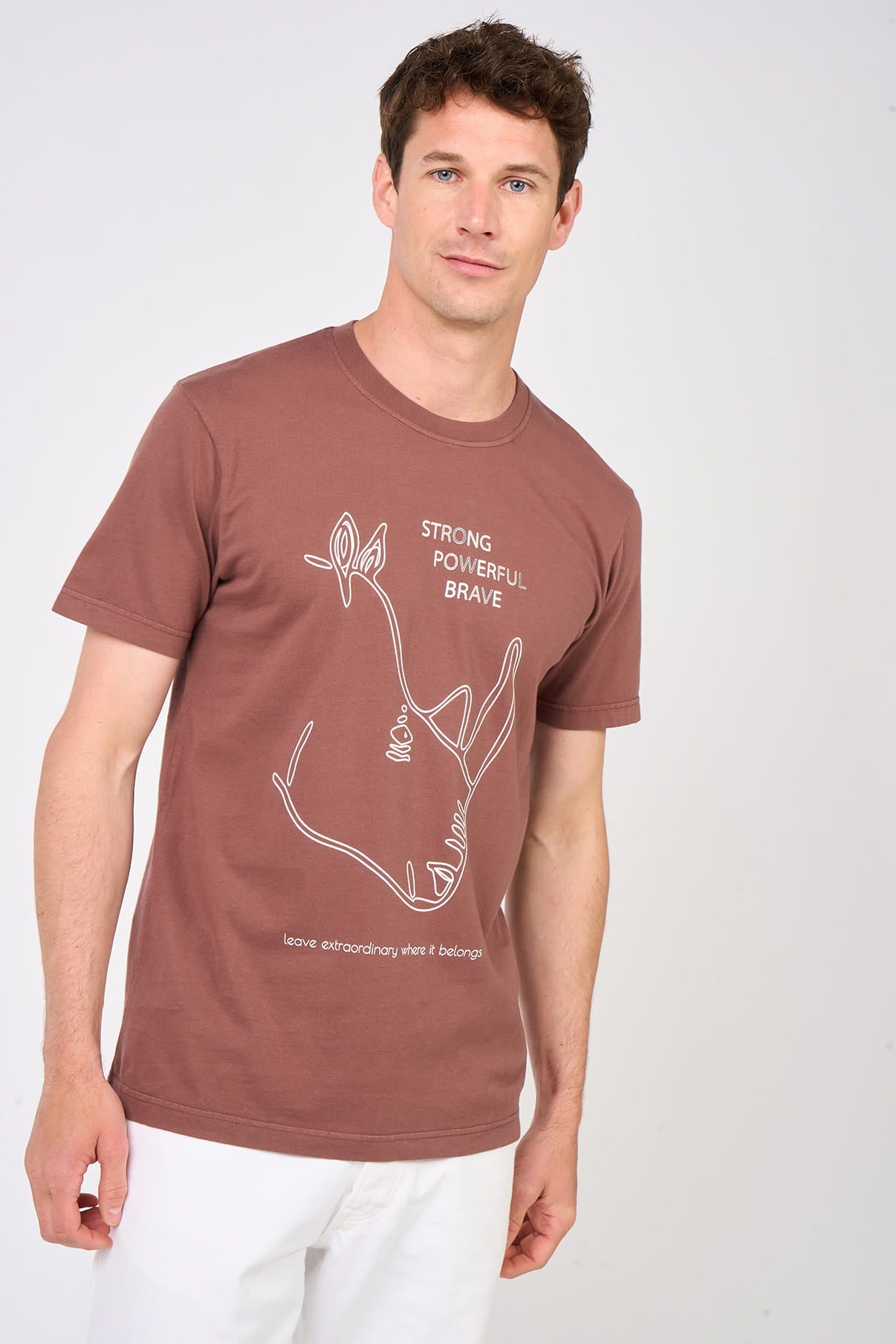 T-shirt Rhino Trhibla Terracota - Mangrose