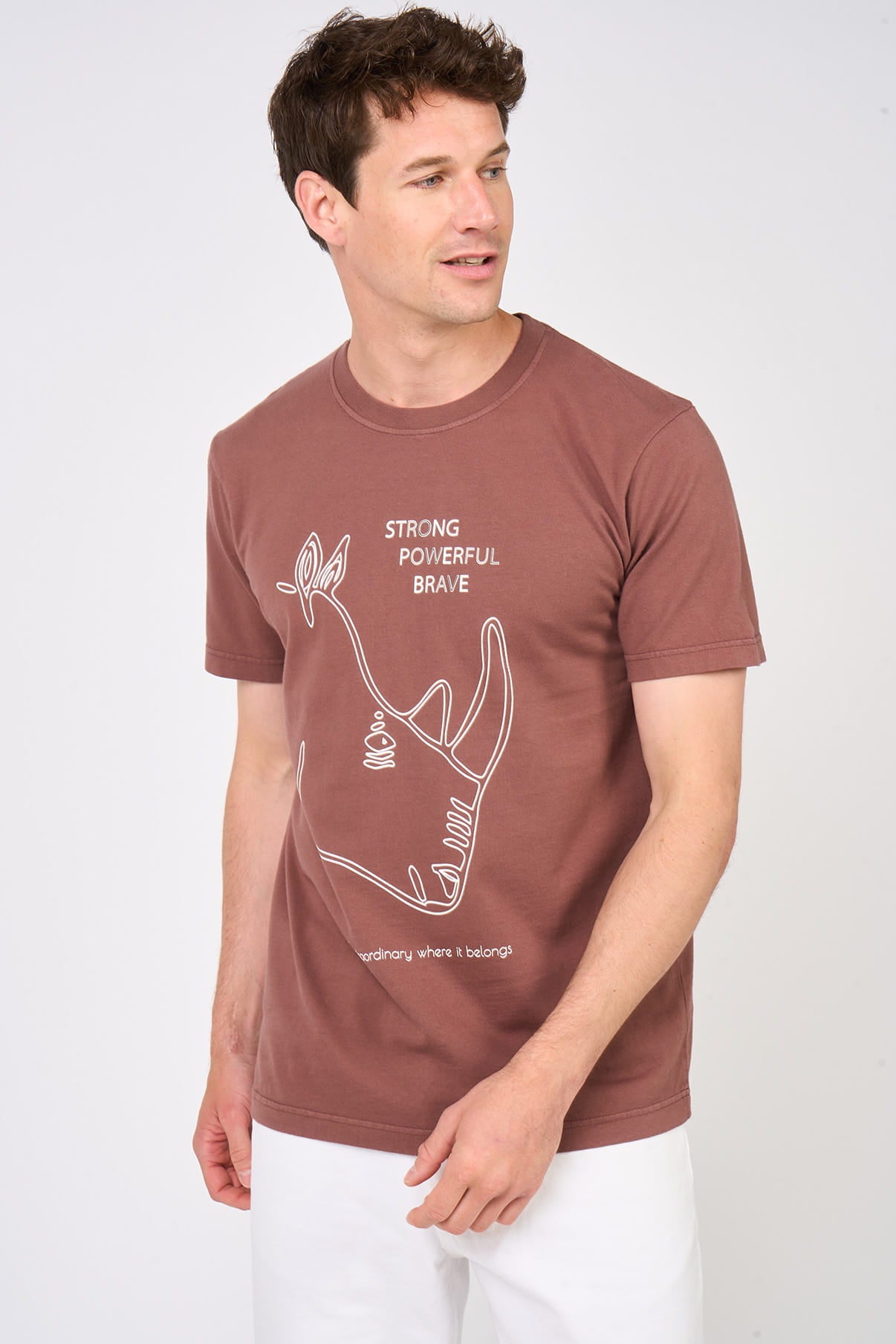 T-shirt Rhino Trhibla Terracota - Mangrose