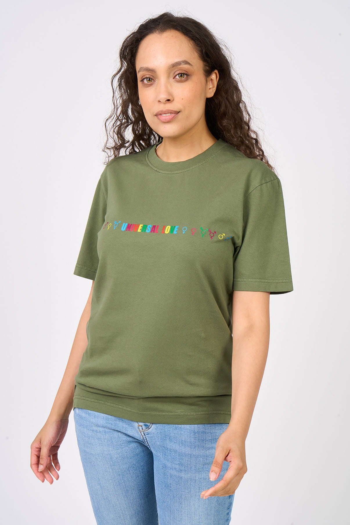 T-shirt Universal Love Kaki MANGROSE