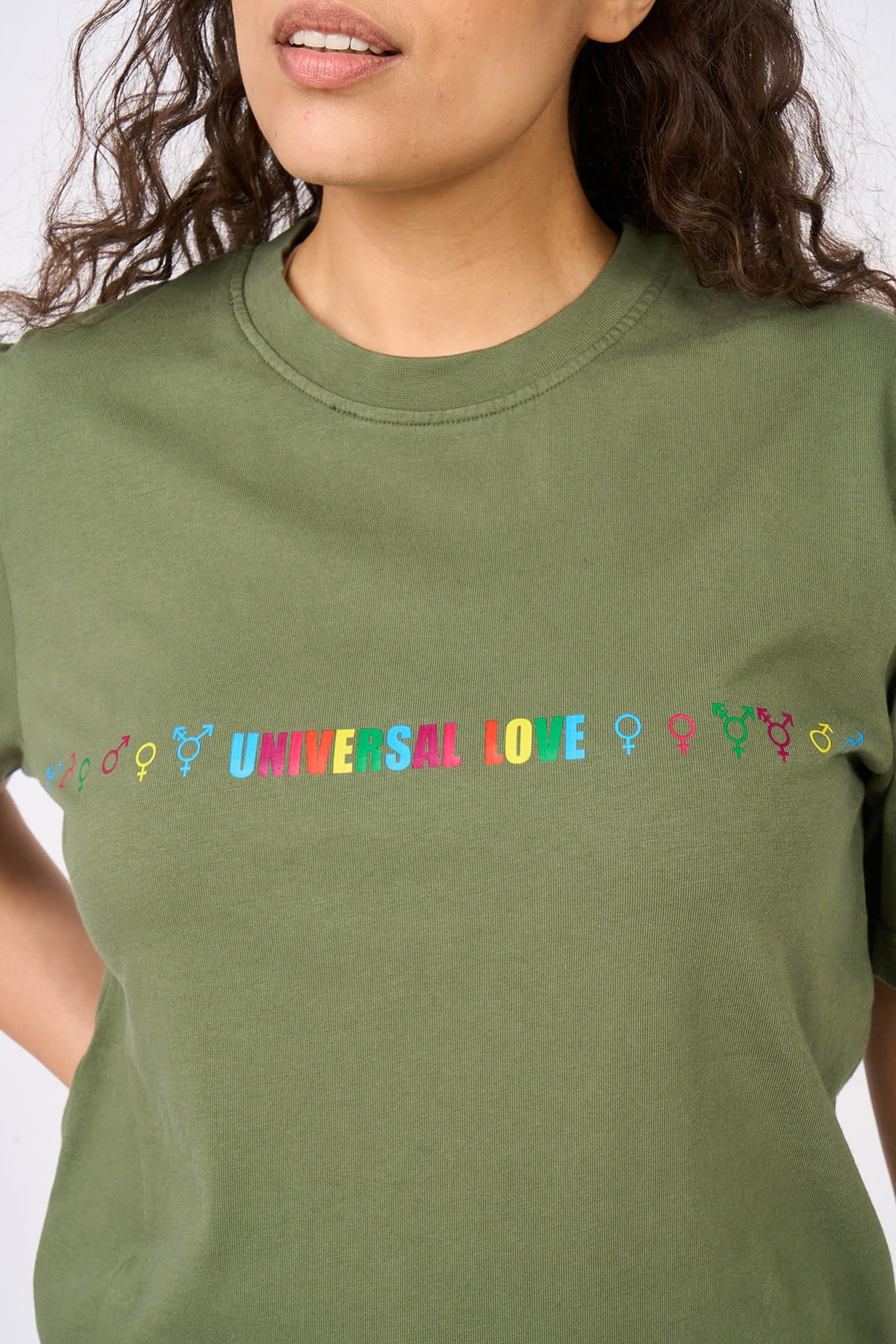 T-shirt Universal Love Kaki MANGROSE