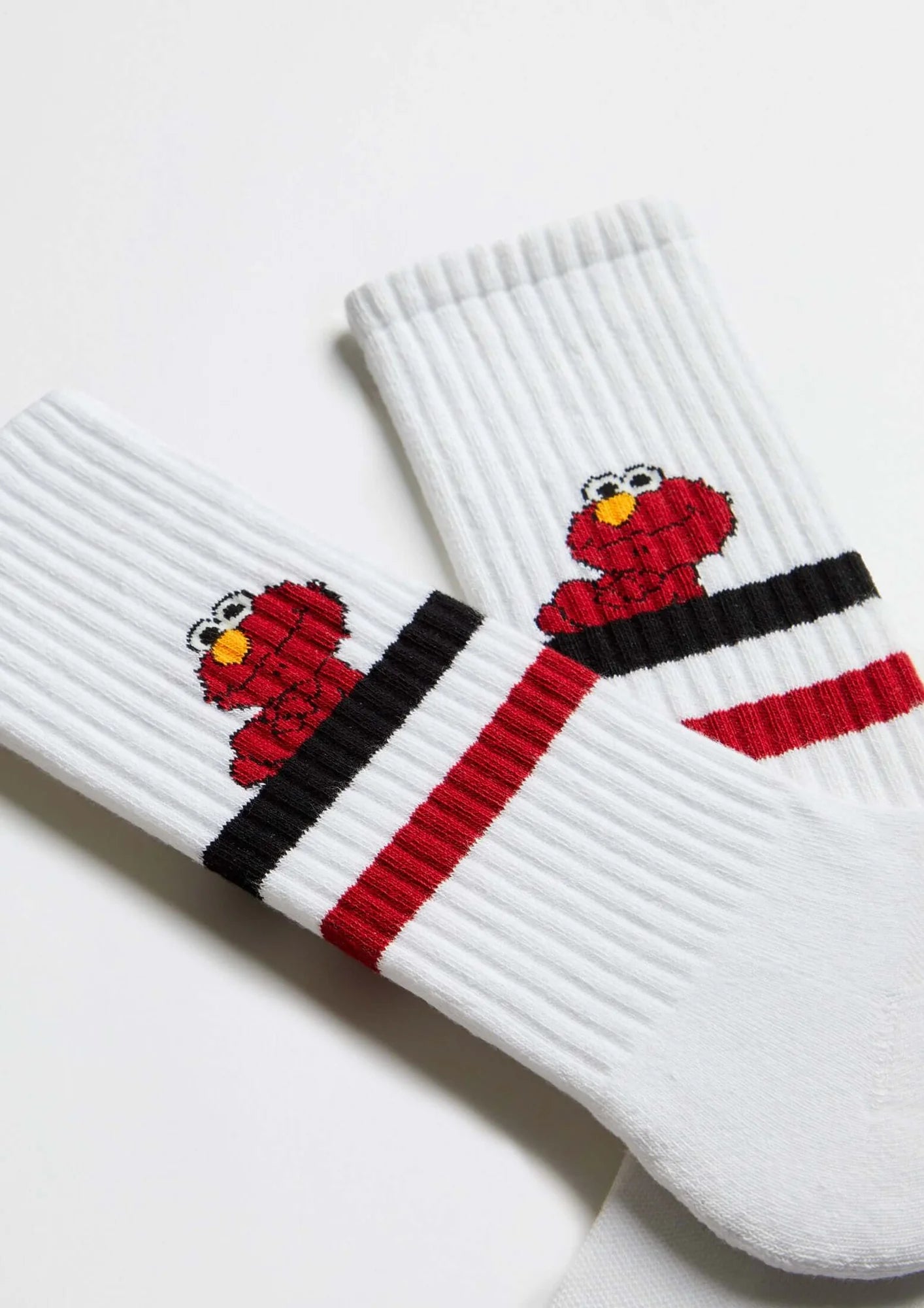 Chaussettes BeSesameStreet Elmo White - BeSocks