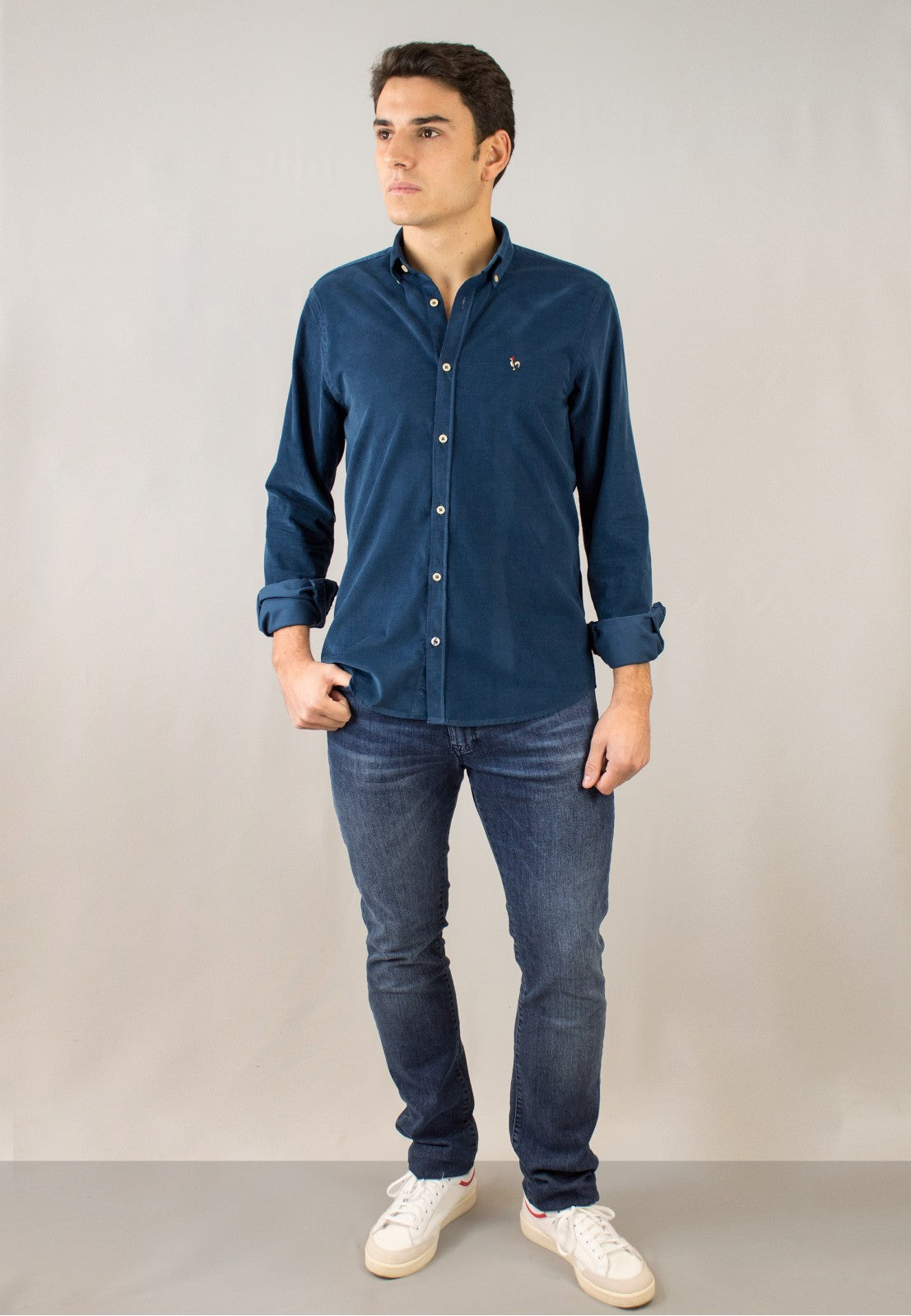 Chemise en velours côtelé Marine PATADEGAYO