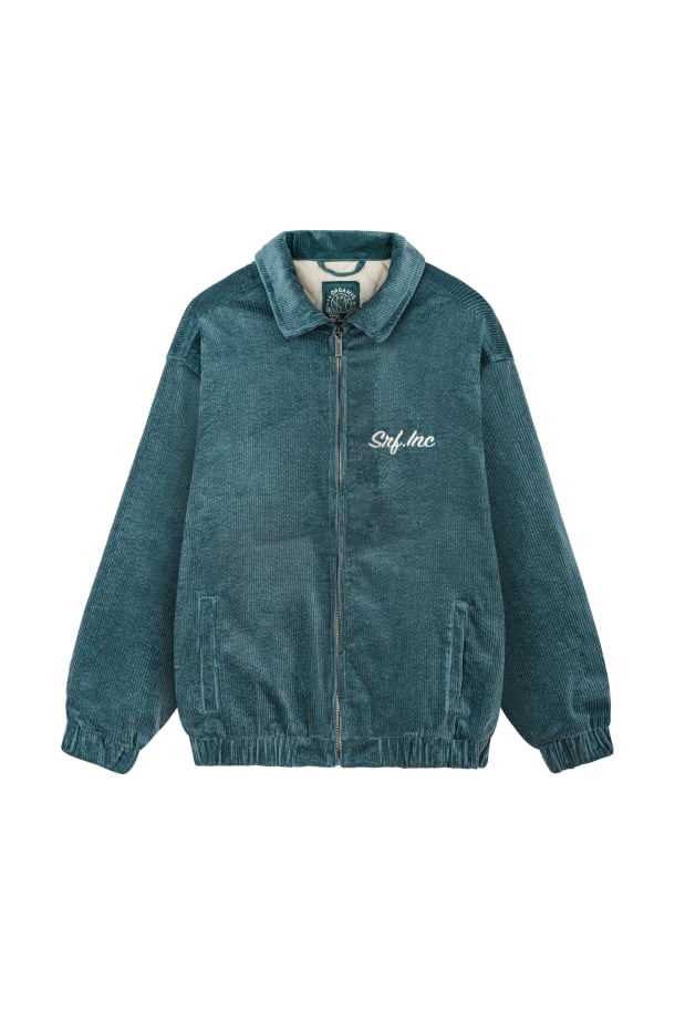 Veste velours côtelé Baseball Dollar green - Surf Inc
