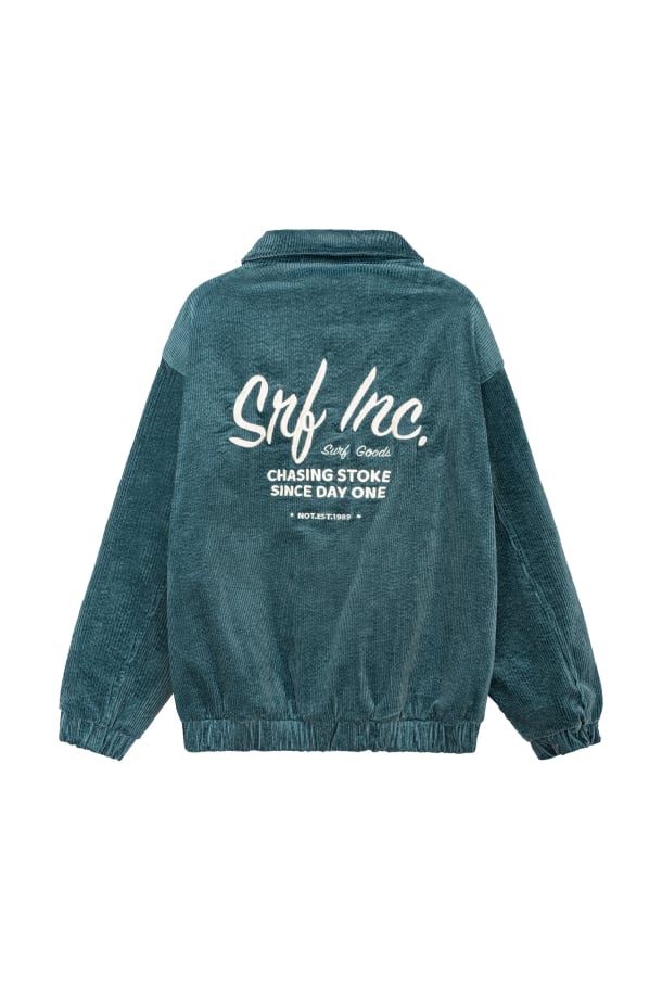 Veste velours côtelé Baseball Dollar green - Surf Inc