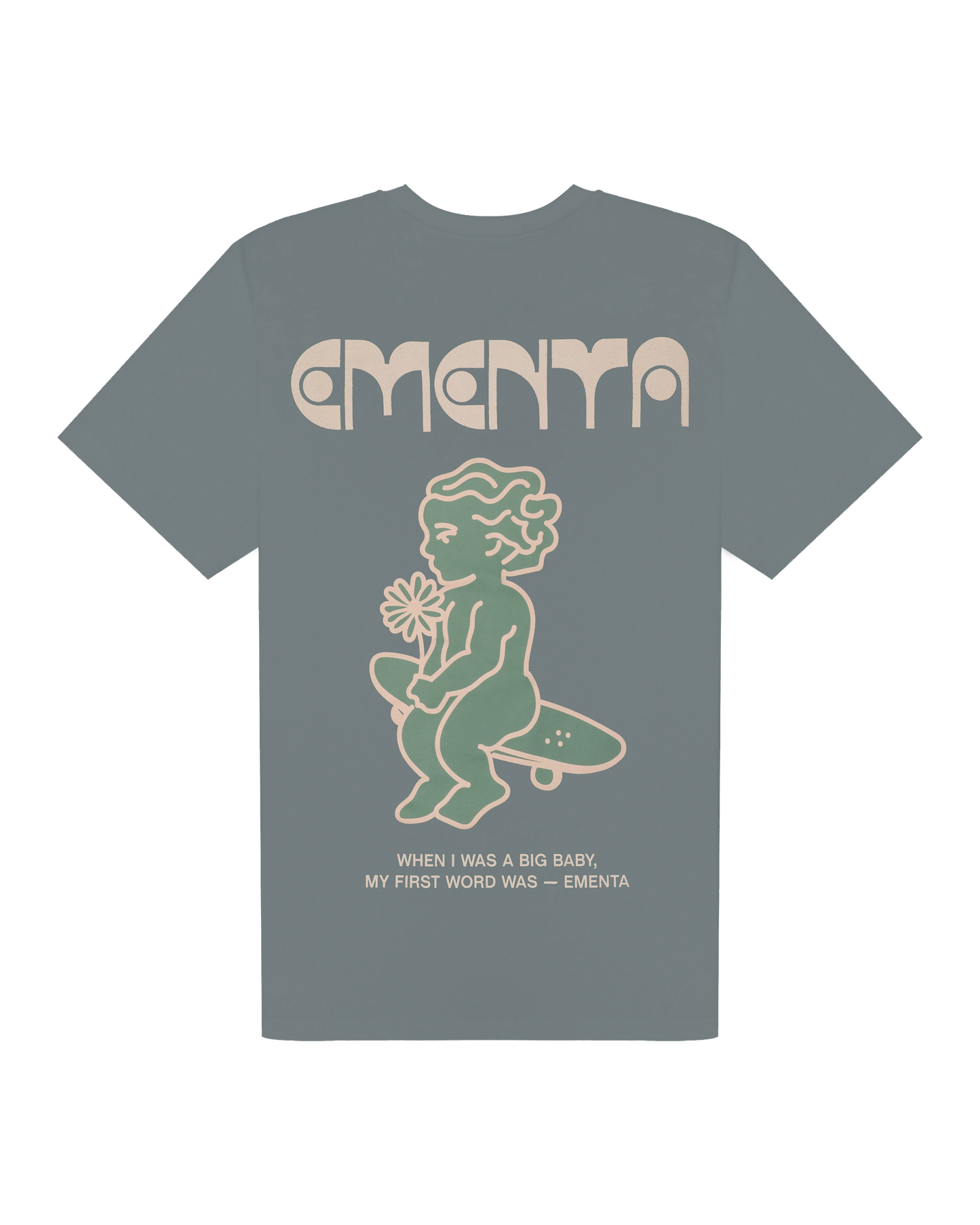 T-shirt First Word Gris - Ementa