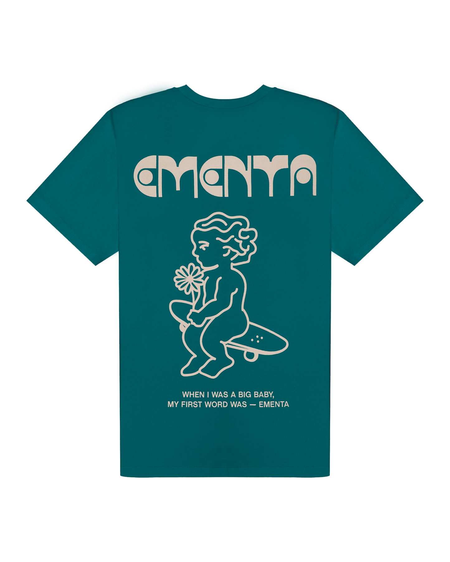 T-shirt First Word Petrol - Ementa