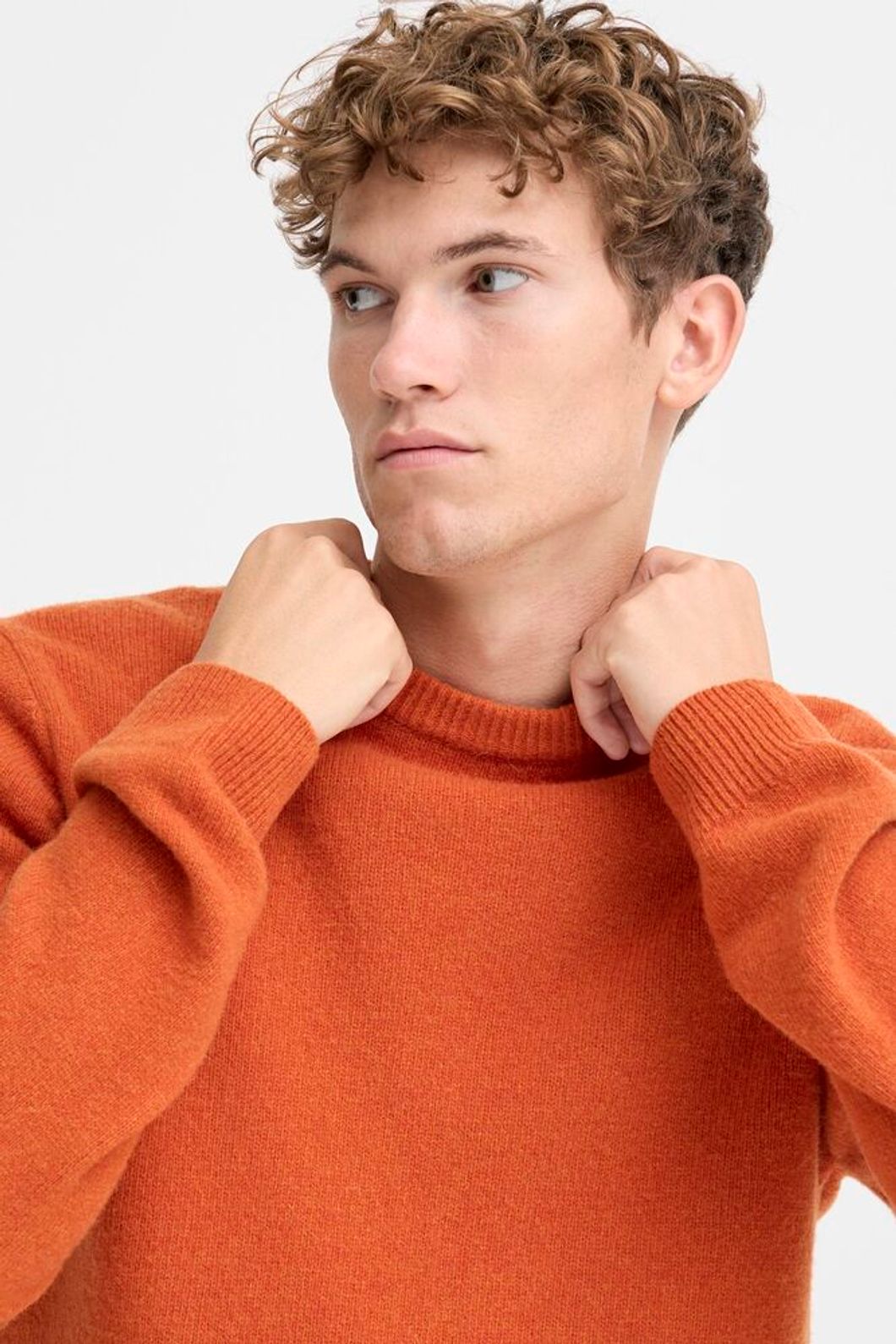 Pull en laine Crewneck Orange - Casual Friday