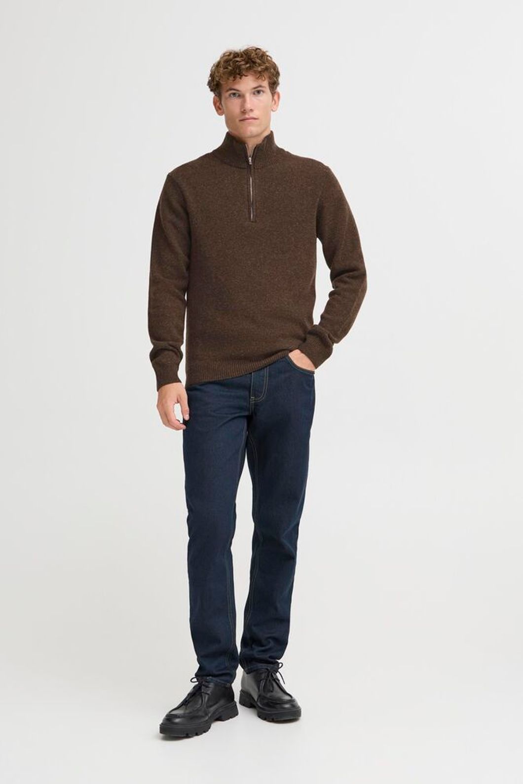 Pull col camionneur Marron - Casual Friday