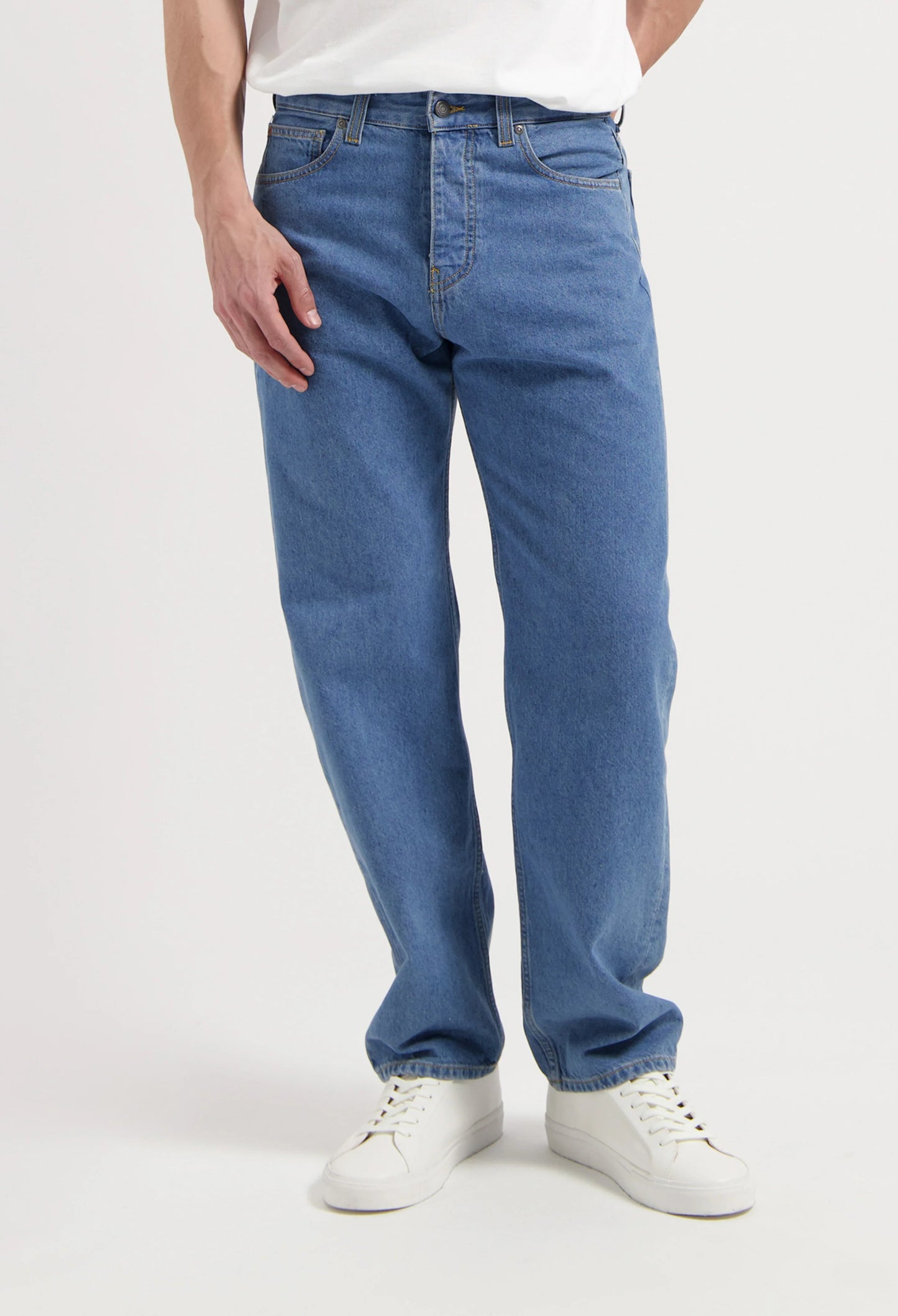 Jean Alex Mid Loose Light stone - Mud Jeans