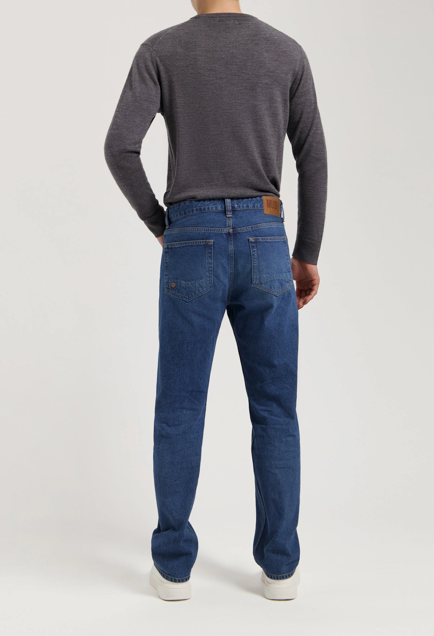 Jean Bryce Mid Straight Rustic Blue - MUD Jeans