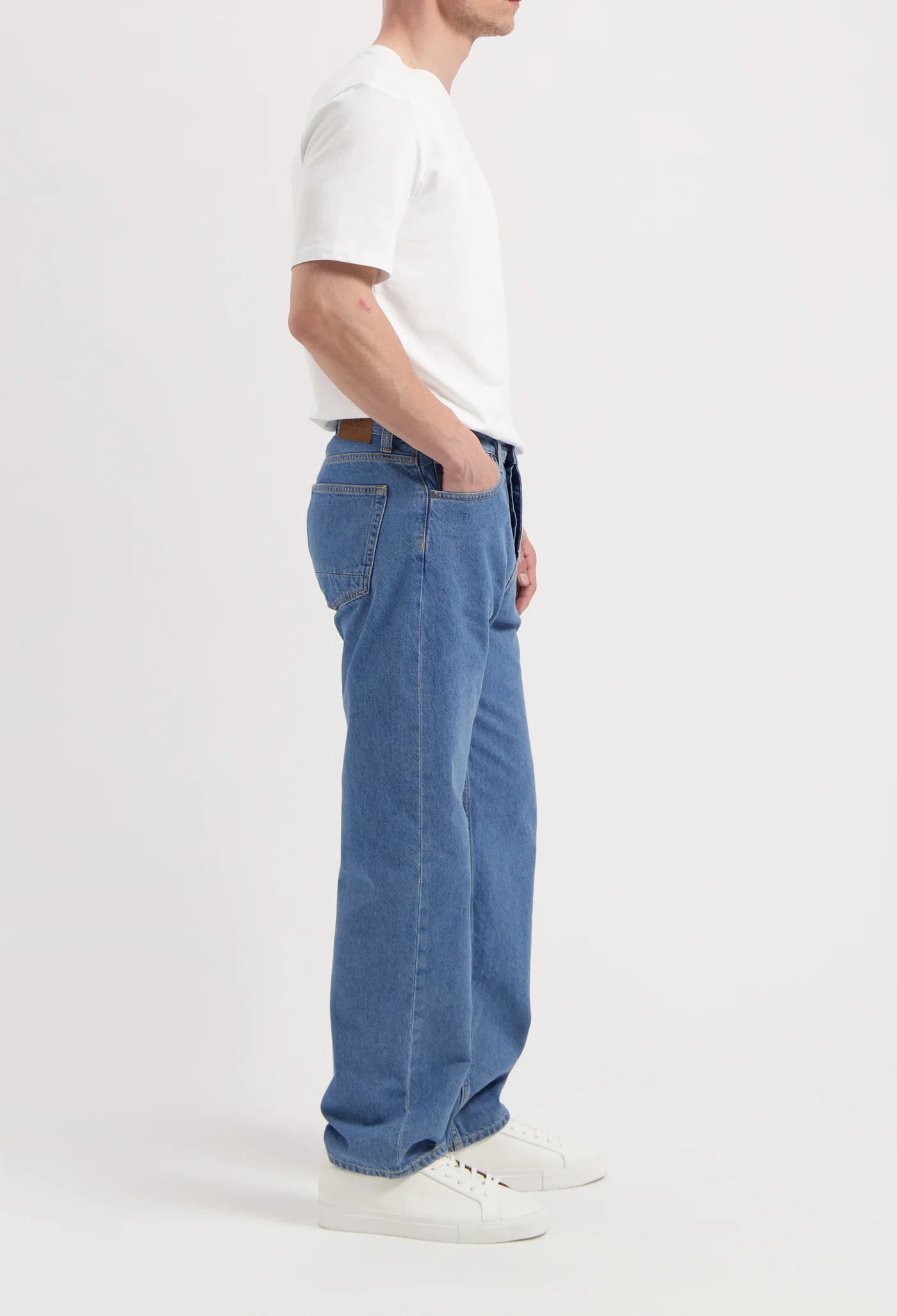 Jean Alex Mid Loose Light stone - Mud Jeans