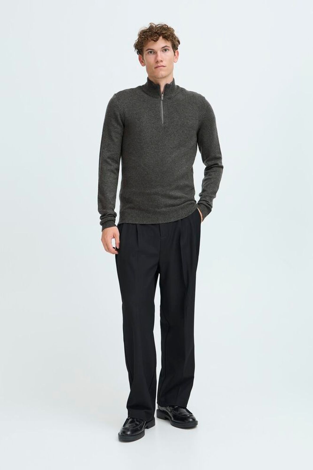 Pull col camionneur gris - Casual Friday