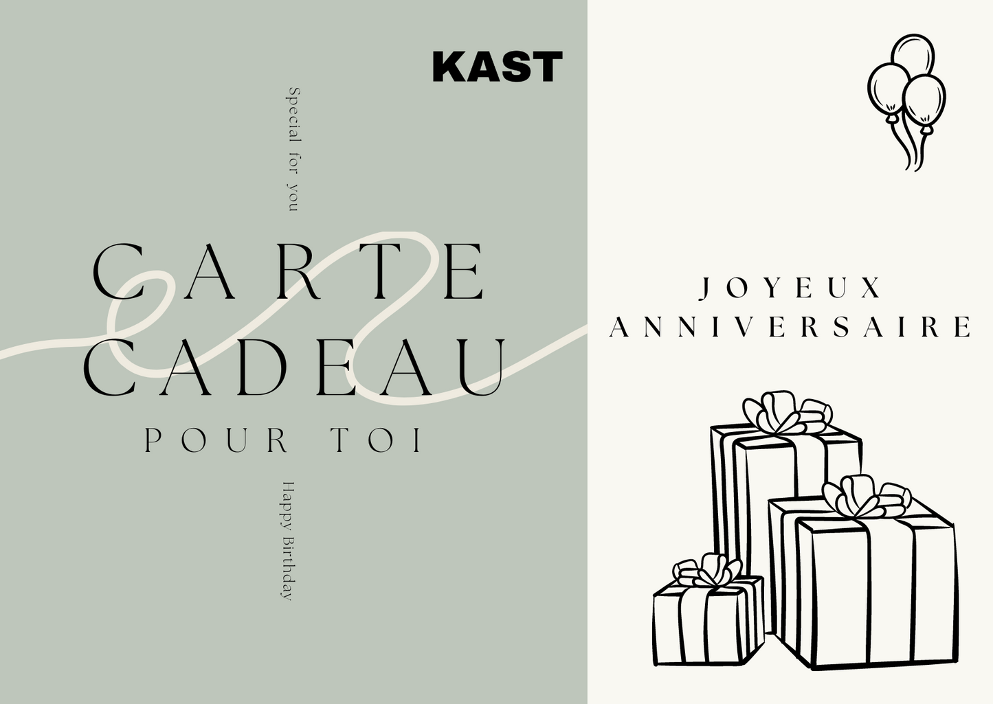 Carte cadeau KAST