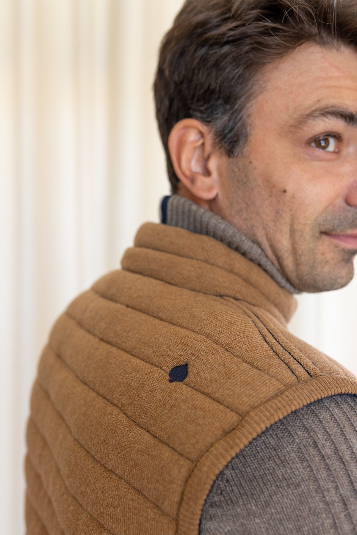 Doudoune sans manches réversible Brunch Bleu marine/Camel - JAQK