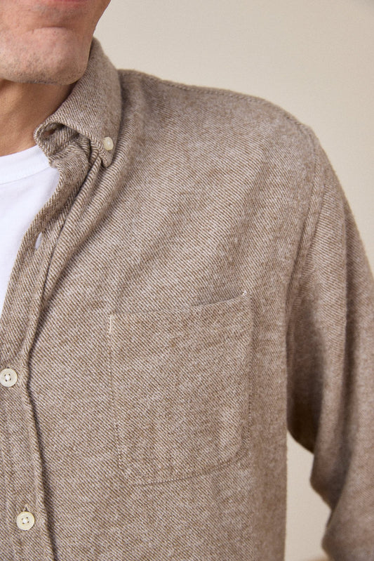 Chemise en flannelle Java Beige - JAQK