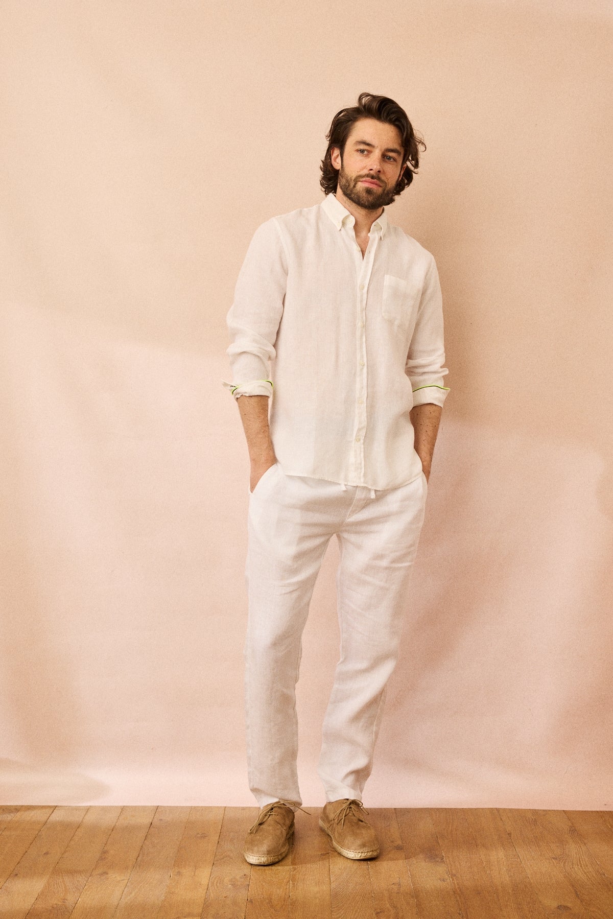Pantalon en lin Souk Blanc JAQK