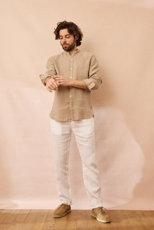 Pantalon en lin Souk Blanc JAQK