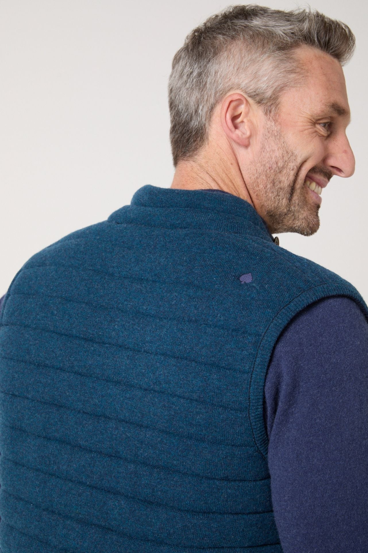 Doudoune sans manches réversible Brunch Bleu marine/Bleu canard - JAQK