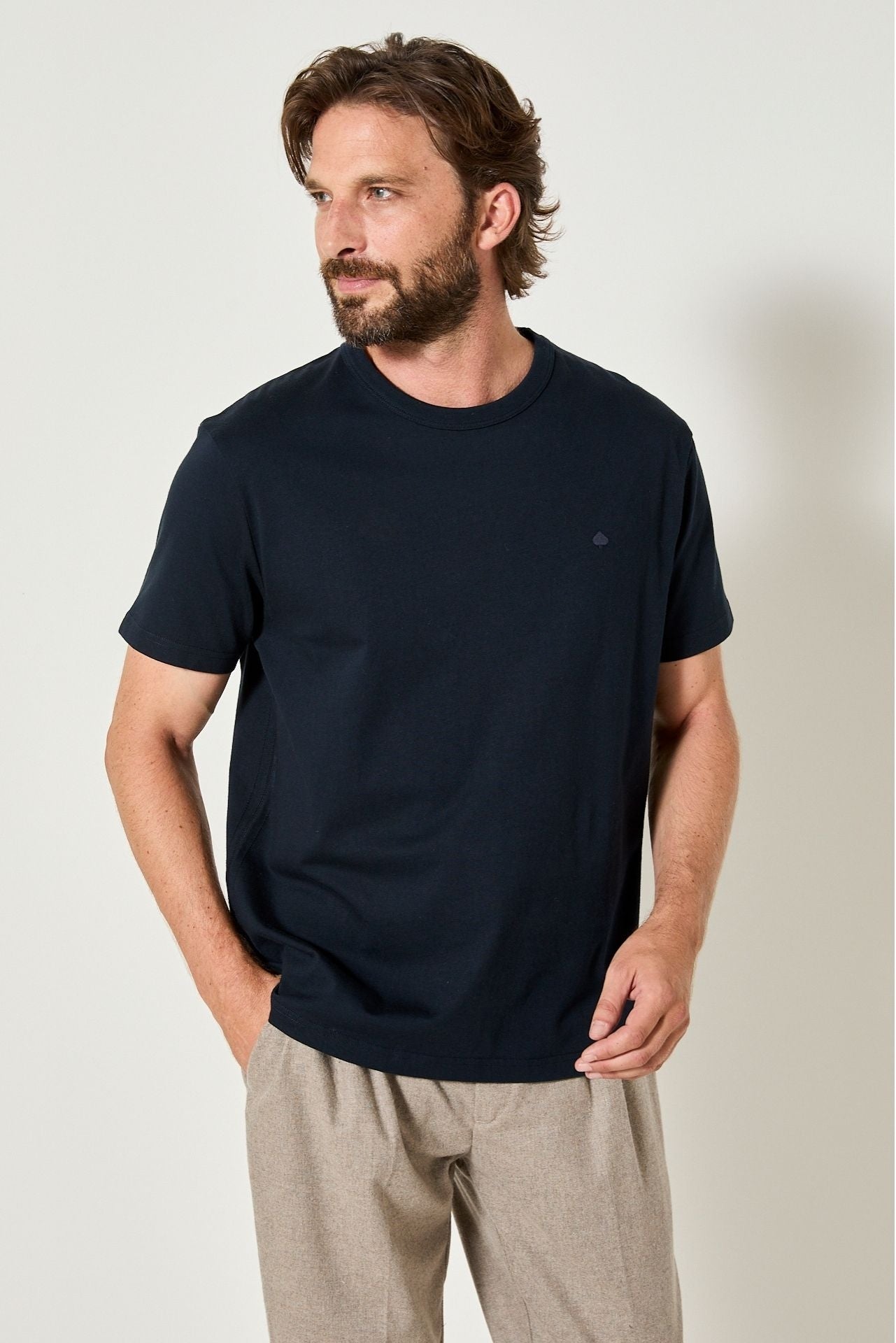 T-shirt basil Bleu marine Nuit - JAQK